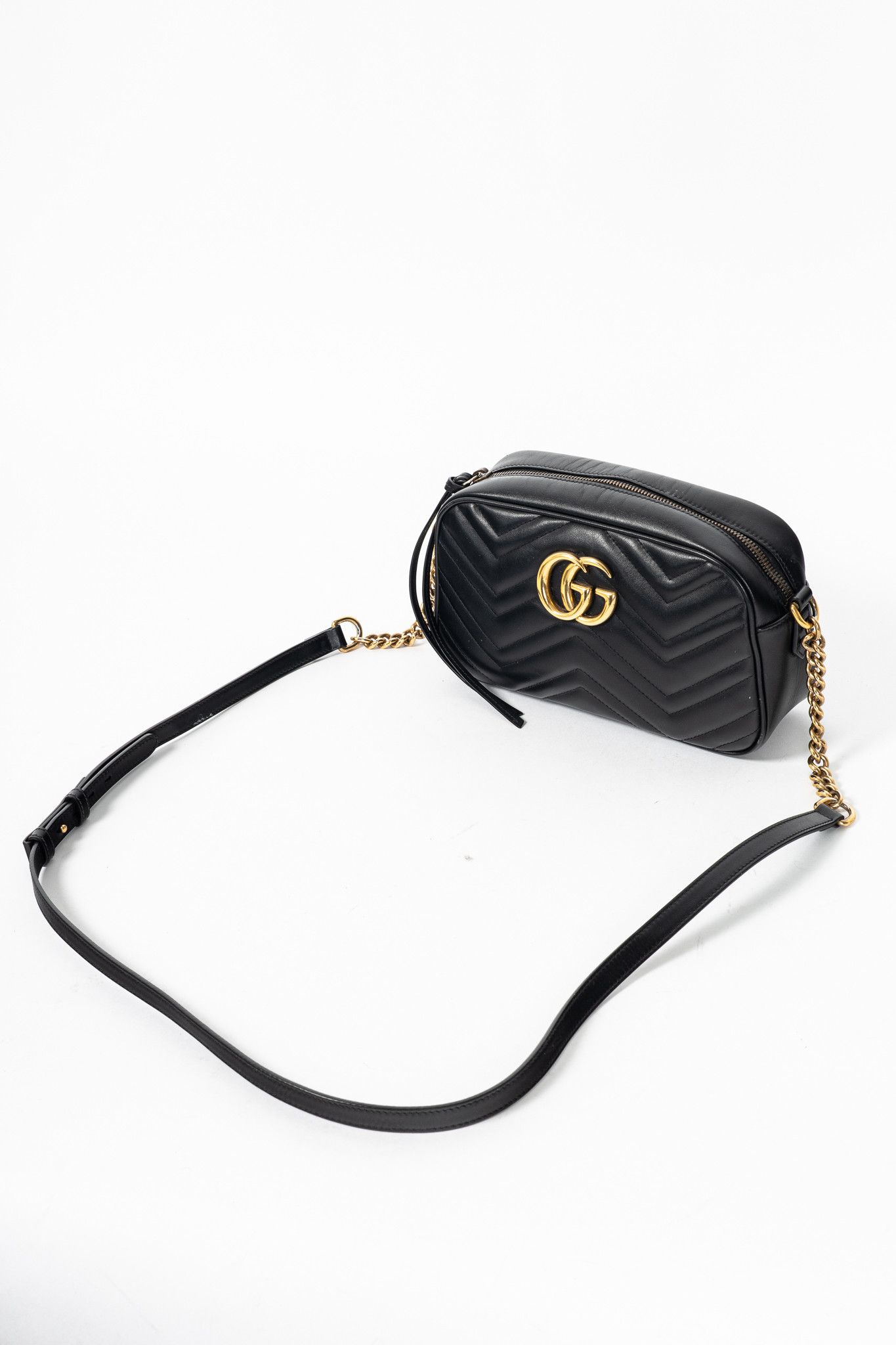 Gucci Gucci GG Marmont Small Black Matelassé Shoulder Bag Size ONE SIZE - 6 Thumbnail