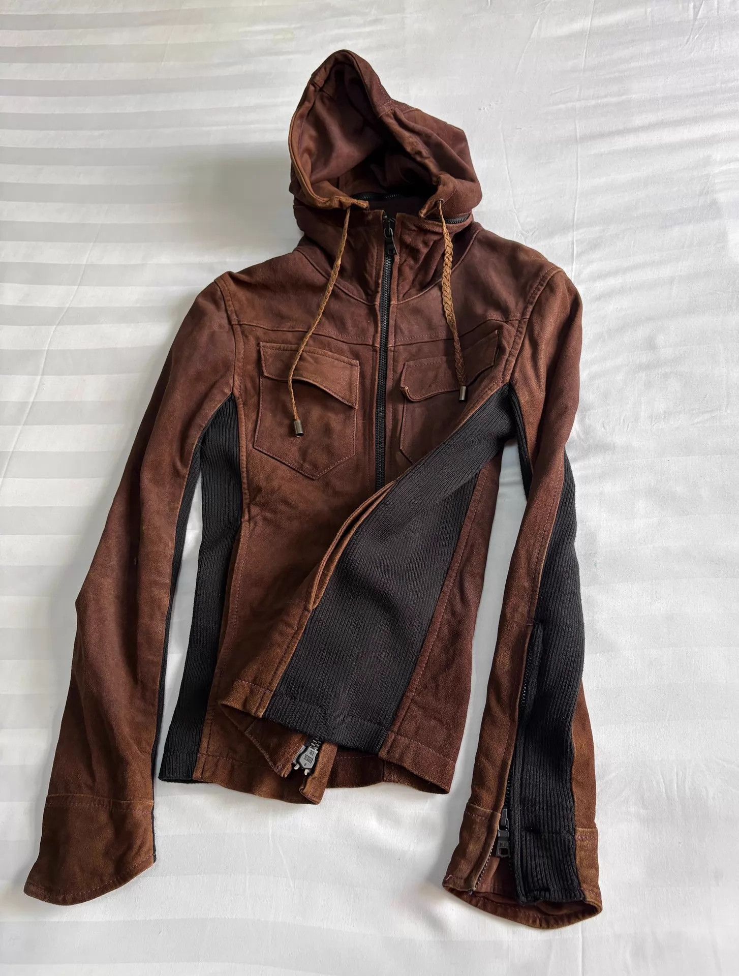 BUFFALO BOBS Buffalo Bobs vintage suede knit panel double zip jacket Size US S / EU 44-46 / 1 - 4 Thumbnail