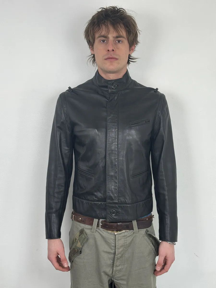 Louis Vuitton 2000s Louis Vuitton Black French Classy Leather Jacket Size US M / EU 48-50 / 2 - 3 Thumbnail