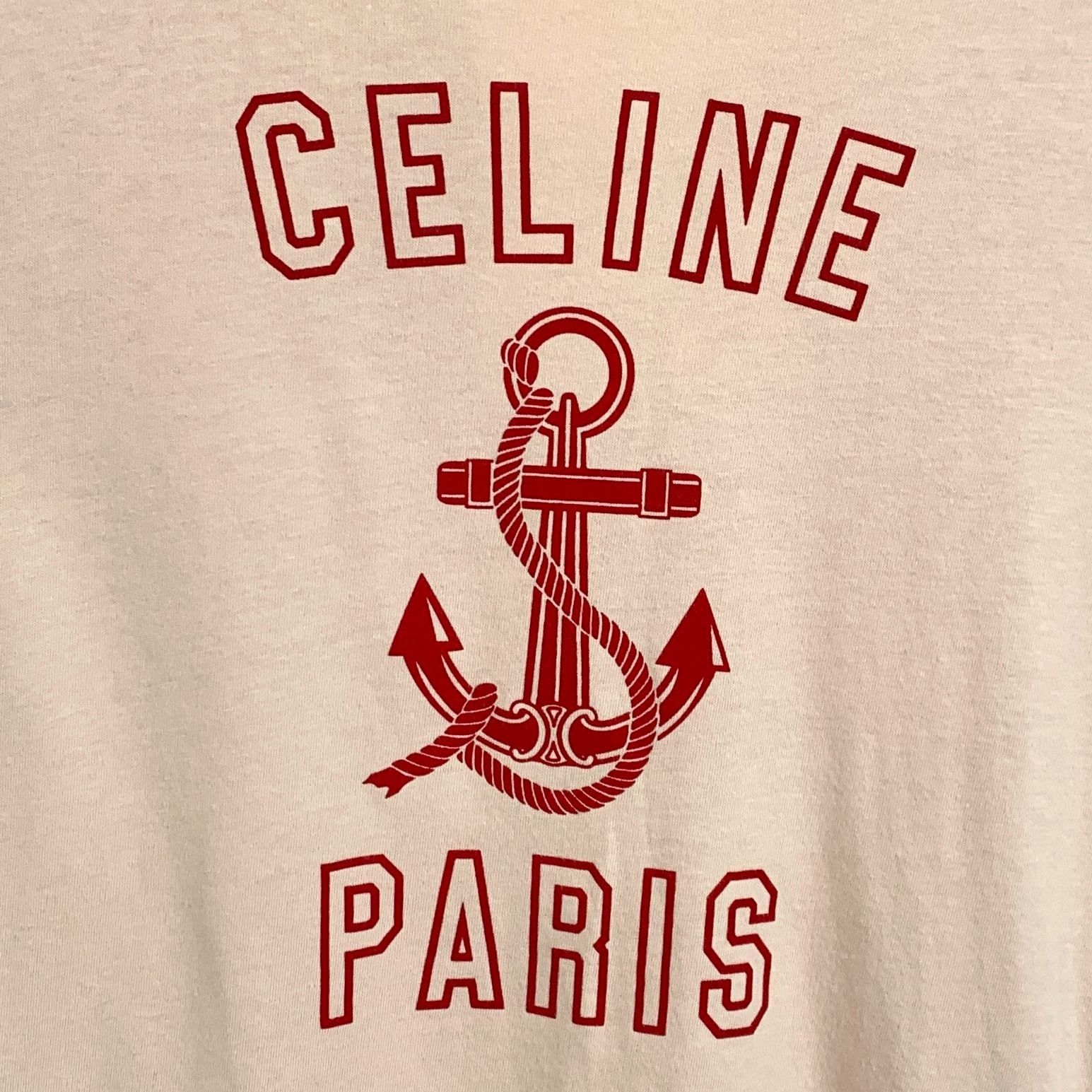 Celine Celine Nude Logo Print Cotton Crewneck Short Sleeve T-shirt Size L / US 10 / IT 46 - 6 Thumbnail