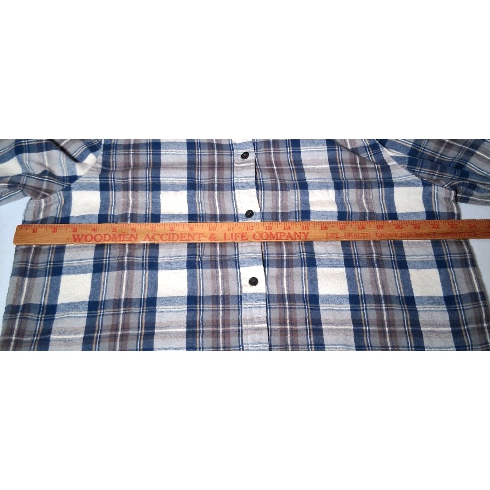 Vintage VINTAGE LL Bean Flannel Shirt Men XL Blue Tan Scotch Plaid Tartan Classic 508276 Size US XL / EU 56 / 4 - 5 Thumbnail