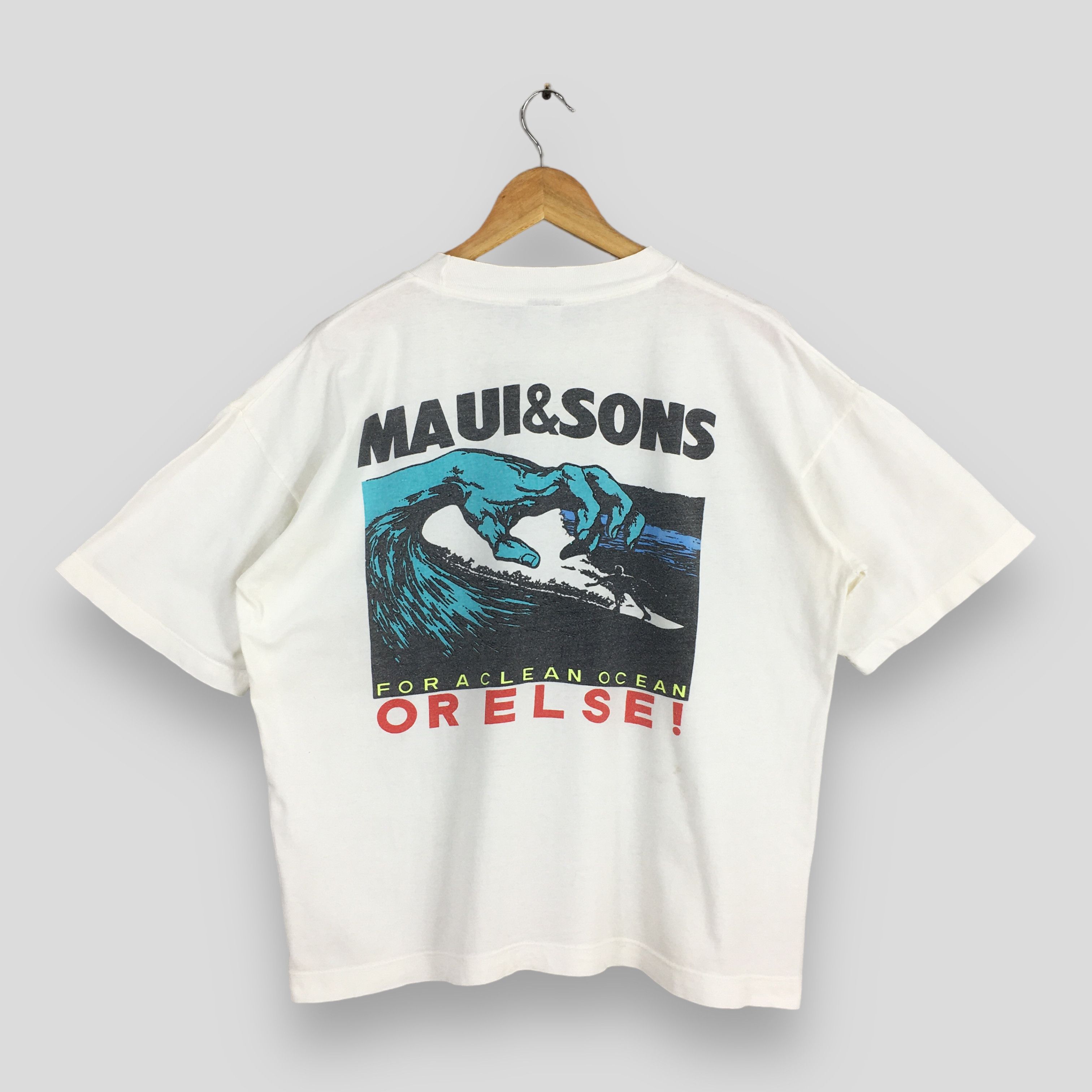 Maui and Sons × Vintage Vintage 90's Maui & Sons Beach Wear Surfing T shirt XLarge Size US XL / EU 56 / 4 - 1 Thumbnail