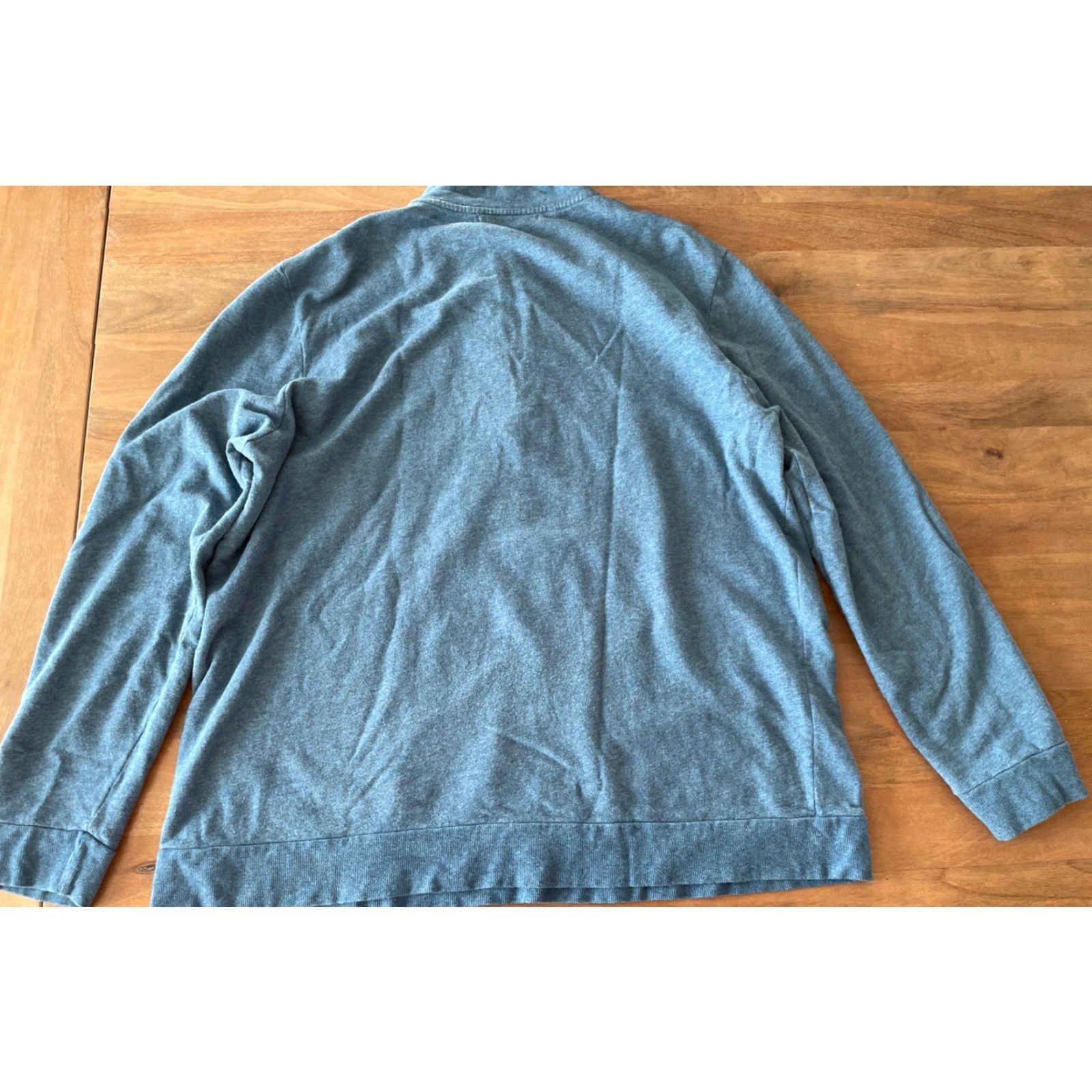 Vintage Criquet 1/4 Zip Pullover Sweater Mens 2XL Turquoise Blue Cotton Logo Preppy Golf Shirt Size US XXL / EU 58 / 5 - 2 Thumbnail