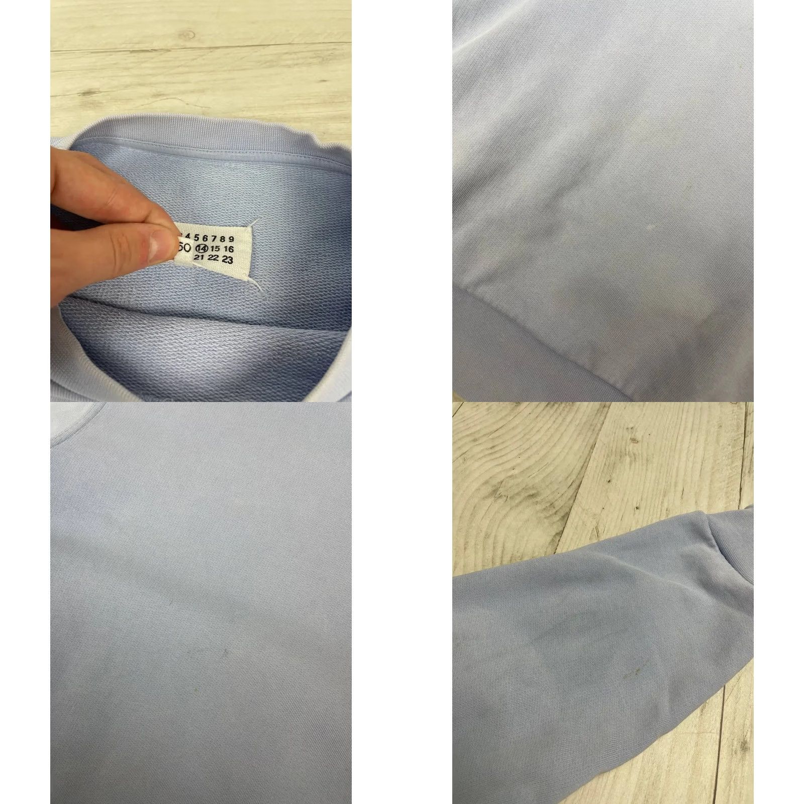 Maison Margiela Maison Margiela Sweatshirt Mens Sz M blue Logo Crew Neck Pullover Cotton Vintage: No Size US M / EU 48-50 / 2 - 8 Thumbnail
