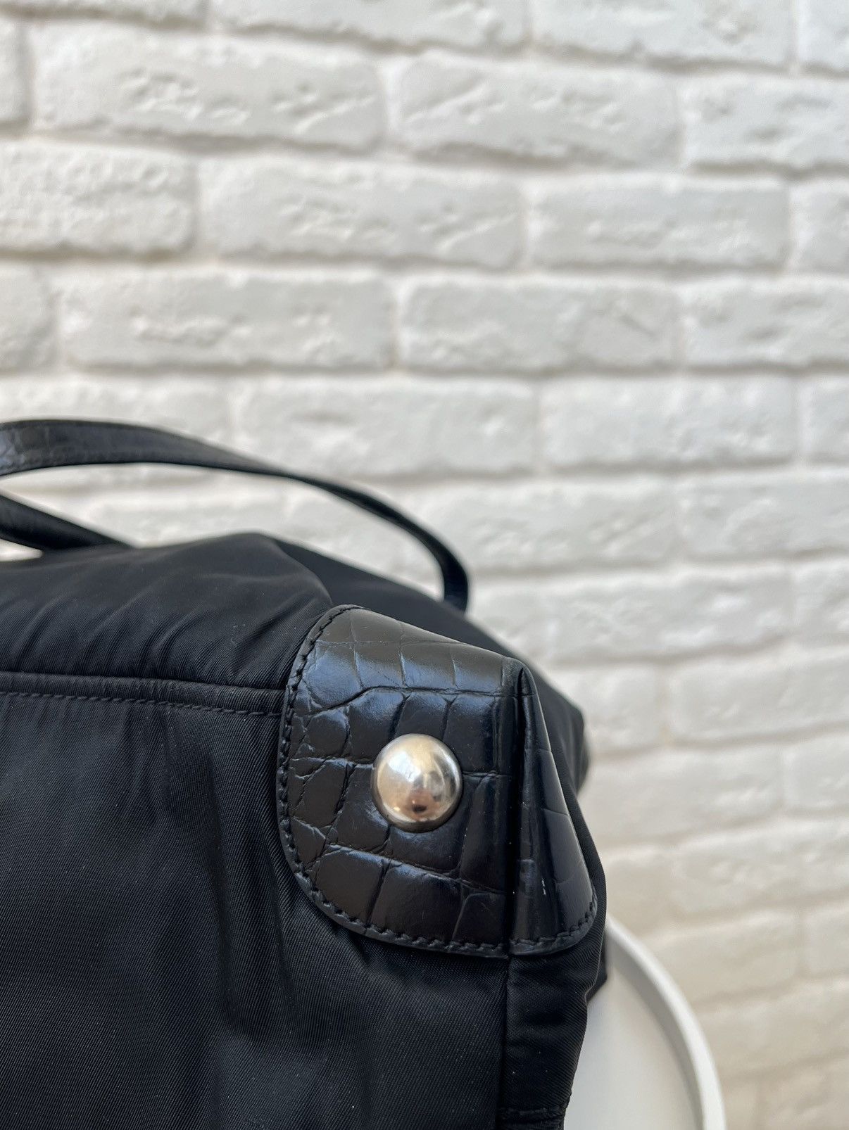 Prada Prada Black Nylon Tessuto & Coco Lock & Key Shoulder Bag Size ONE SIZE - 8 Thumbnail