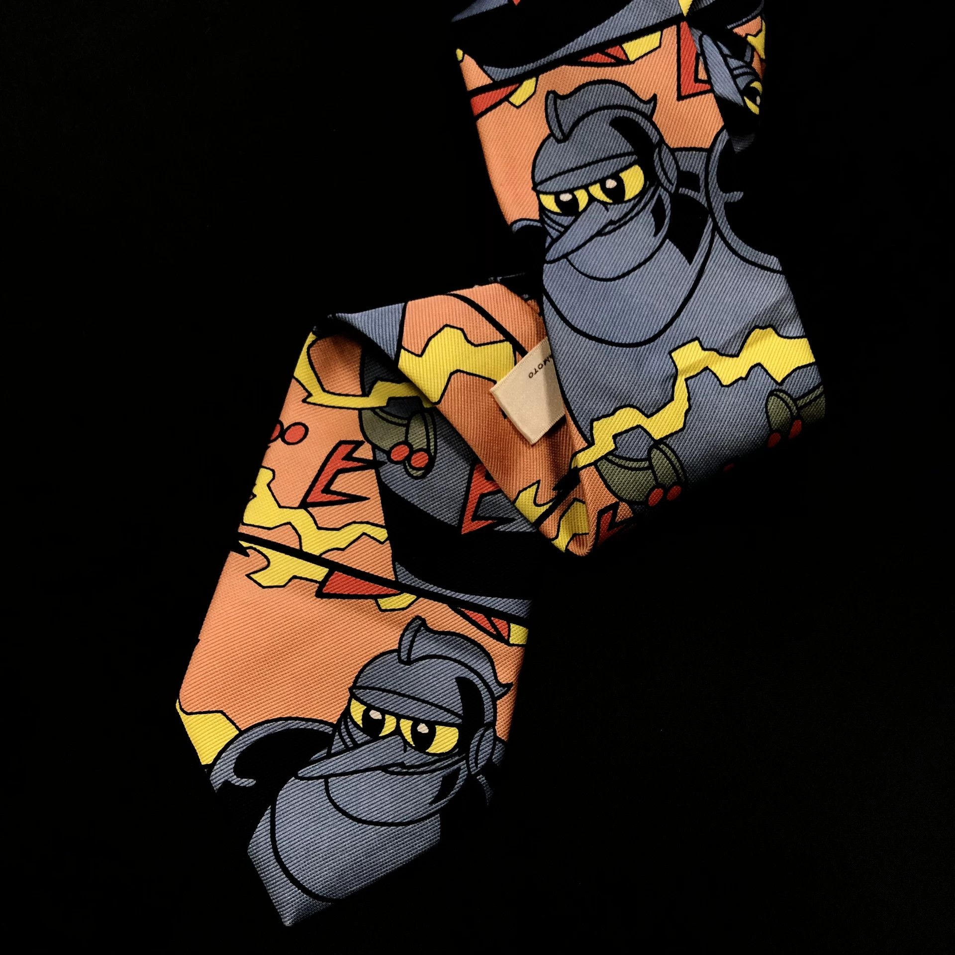 Yohji Yamamoto Yohji Yamamoto 1993SS Tetsujin 28-go Manga Silk Tie Size ONE SIZE - 3 Thumbnail