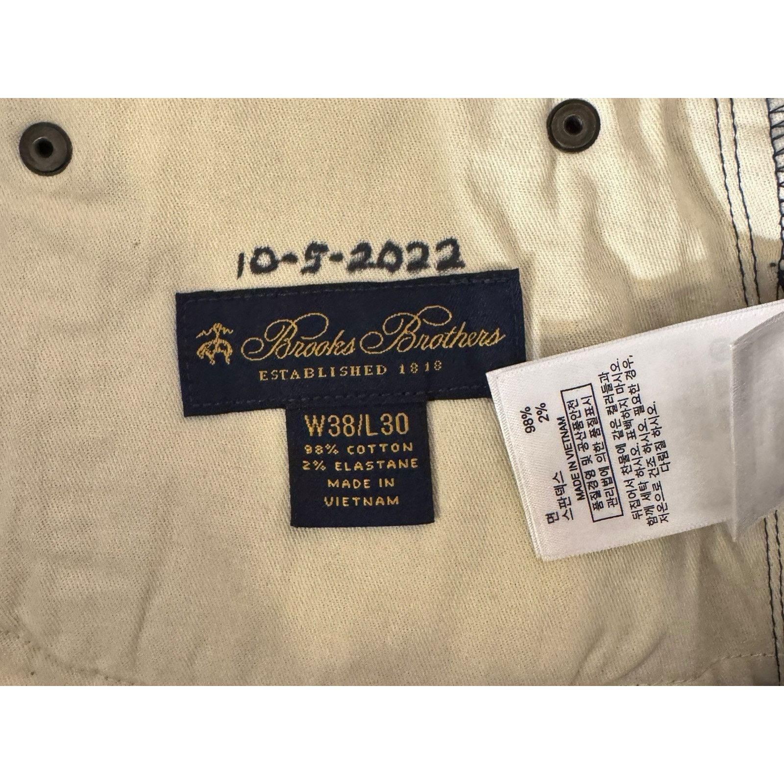 Brooks Brothers BROOKS BROTHERS Corduroy Pants Navy Blue Flat Front Cotton Size US 38 / EU 54 - 9 Thumbnail
