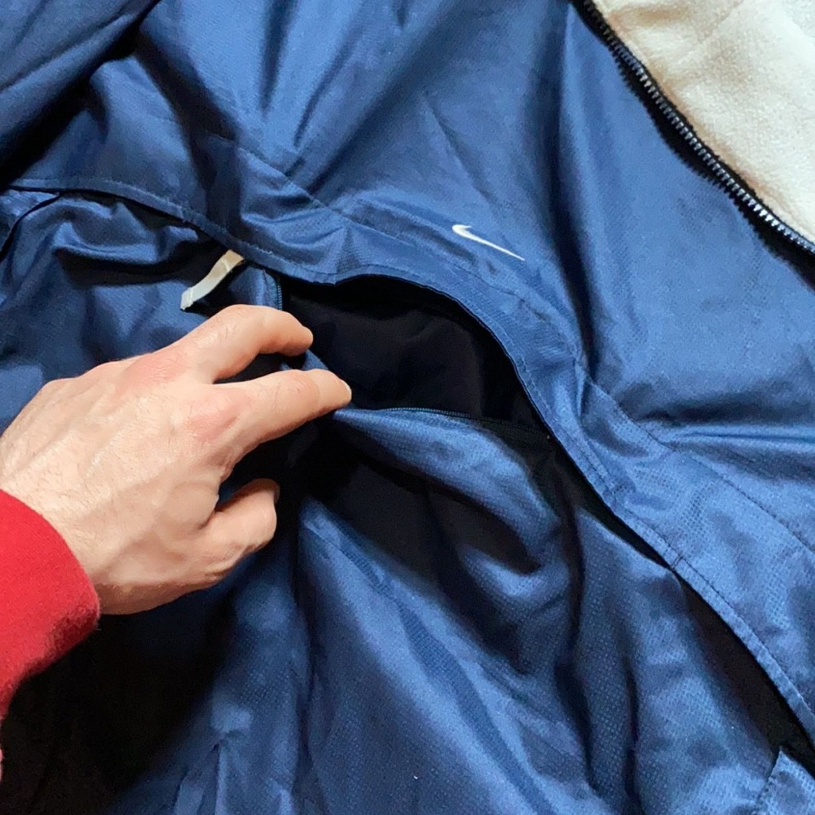 Nike 90s Nike Reversible Center Swoosh Windbreaker Fleece Anorak Size US XL / EU 56 / 4 - 8 Thumbnail