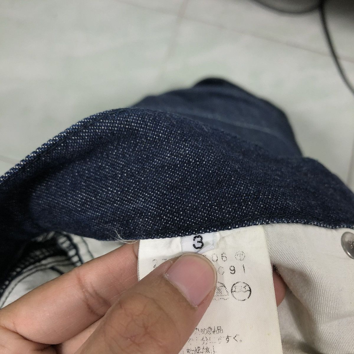 Issey Miyake 🔥Vintage Indigo Blue Denim Bush Pants Pocket Monkey Japan Size US 29 - 13 Thumbnail
