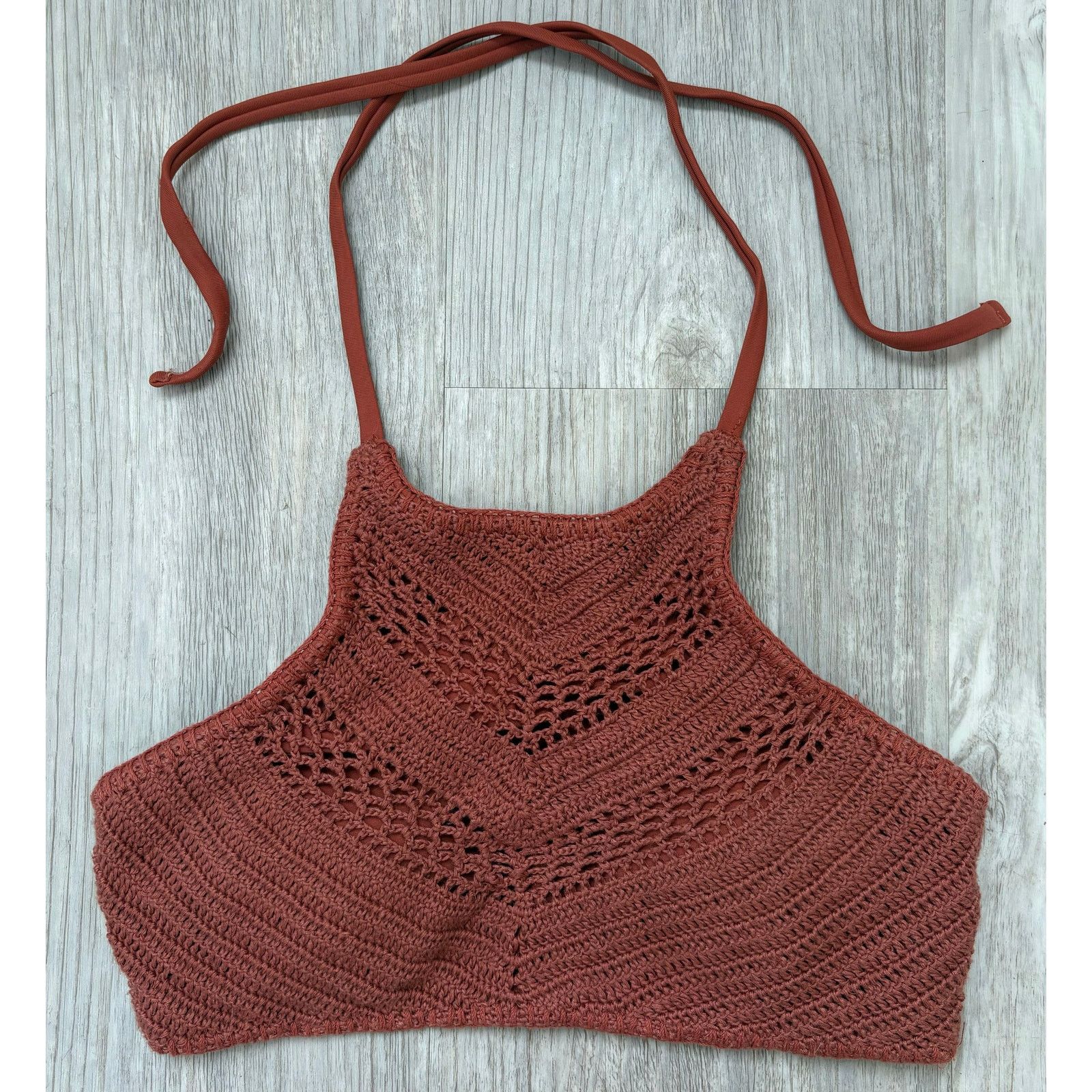 Other Xhilaration | Women's Knit Crochet High Neck Bikini | Small Size S / US 4 / IT 40 - 1 Thumbnail