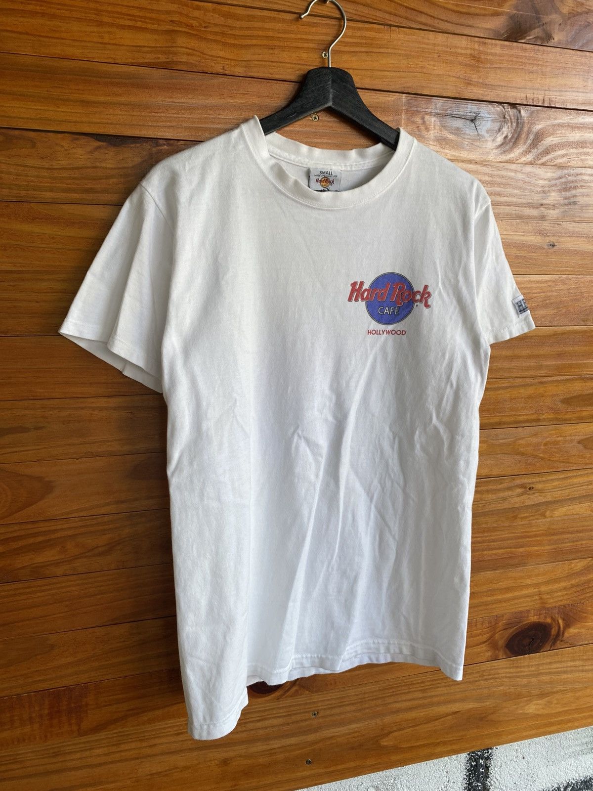 Hard Rock Cafe Vintage Hard Rock Cafe Hollywood T-Shirt White 90s Made USA Size US S / EU 44-46 / 1 - 11 Thumbnail