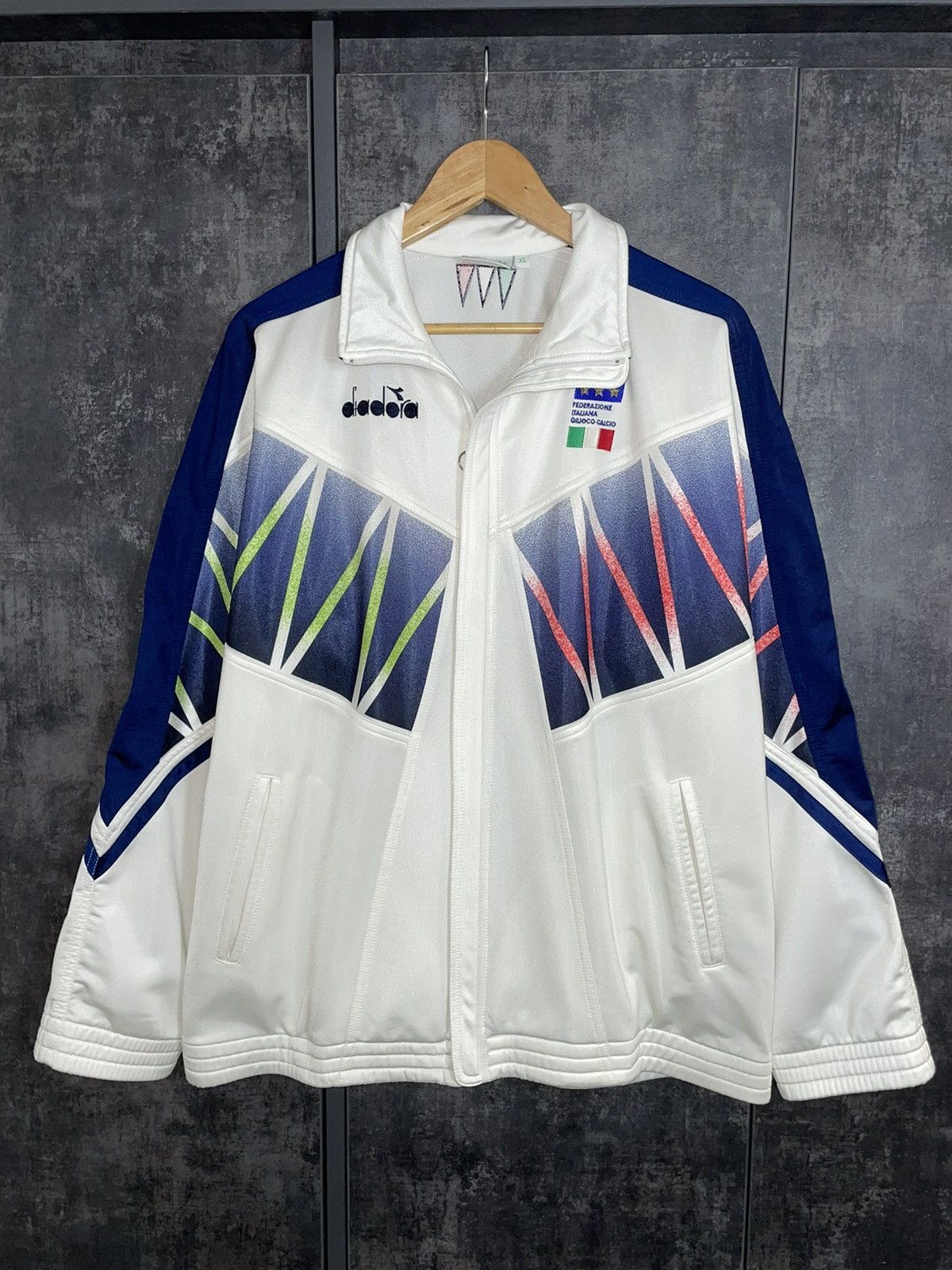 Vintage Crazy Vintage 1994 Diadora Italy Zip Track Jacket Rare Y3 Size US XL / EU 56 / 4 - 3 Thumbnail