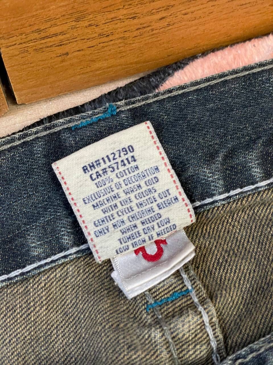 True Religion × Vintage TRUE RELIGION DISTRESSED DENIM Y2K JEANS Size US 30 / EU 46 - 14 Thumbnail