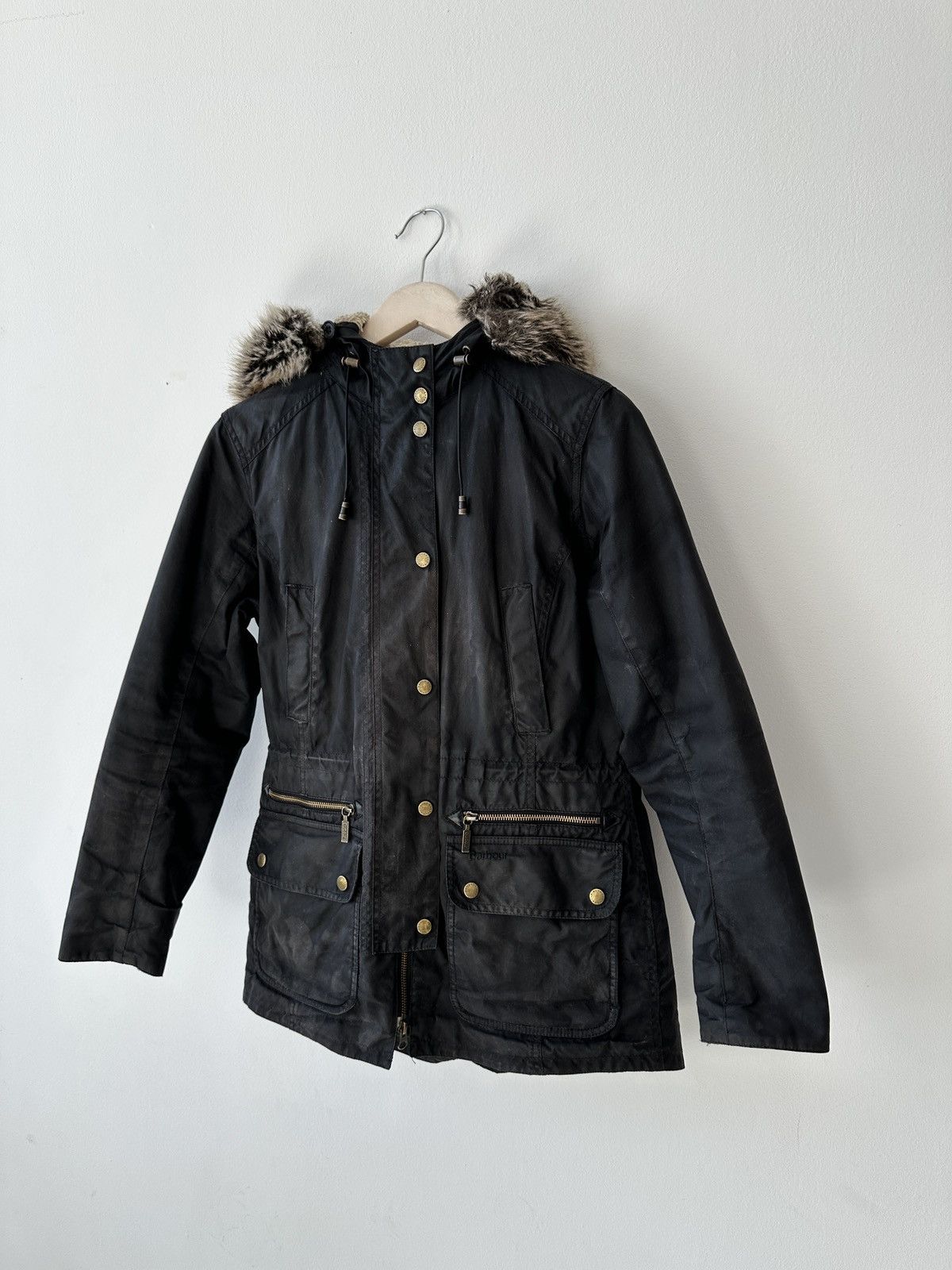 Barbour × Vintage Barbour Kelsall Wax Parka Jacket Size M / US 6-8 / IT 42-44 - 3 Thumbnail