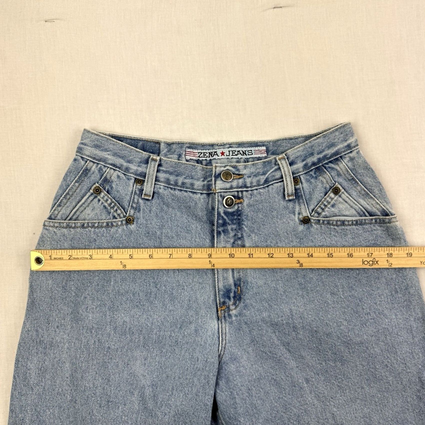 Vintage VINTAGE Zena Jeans Womens 12 Average High Waist Mom Jeans 1980s Pants High Rise Blue 90s 80s Womens Jeans Size 34" / US 12 / IT 48 - 6 Thumbnail