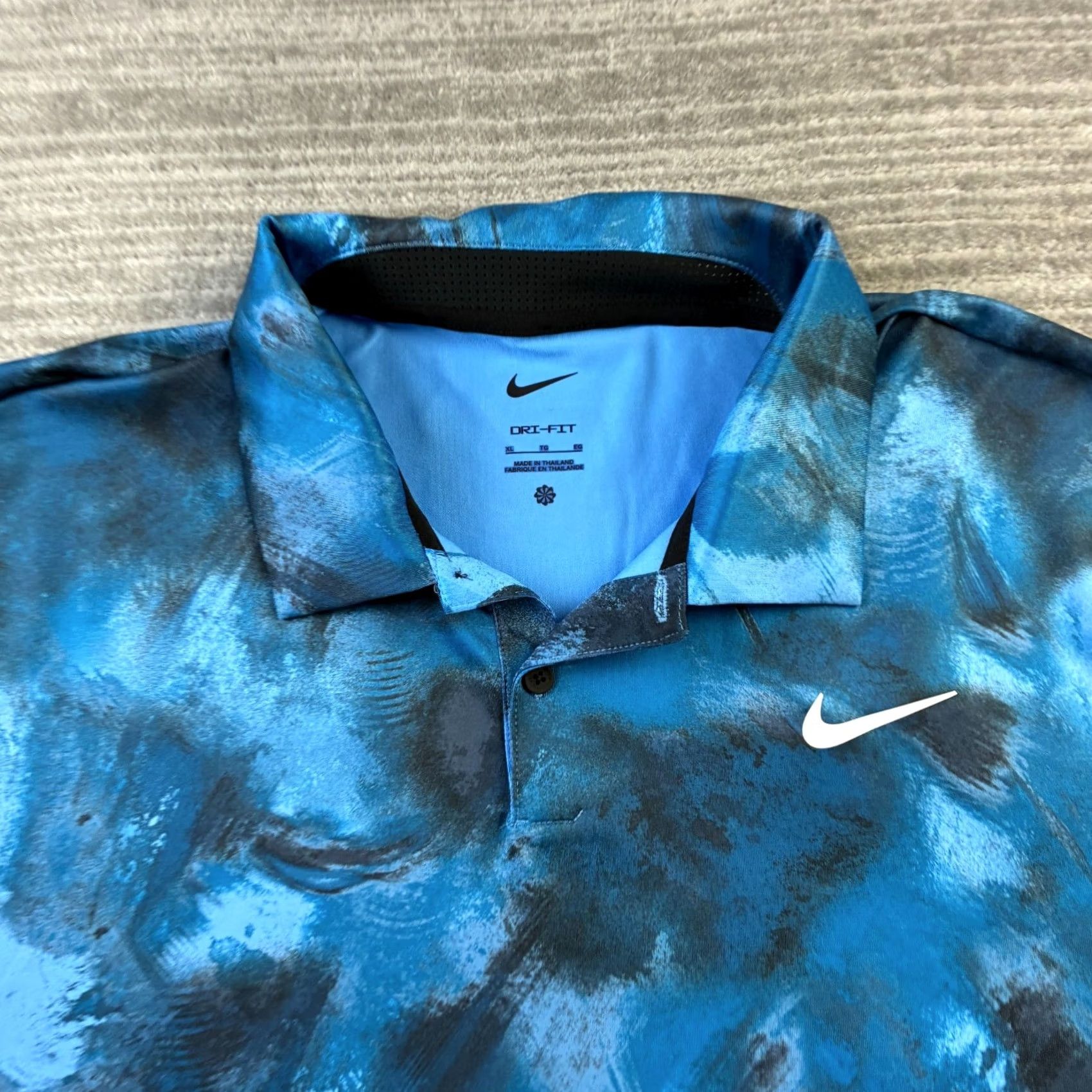 Nike Nike Polo Shirt Mens Large Blue Dri-Fit Golf Tour Camouflage All Seasons Short Sleeve Casual Activewear Shirt Size US L / EU 52-54 / 3 - 3 Thumbnail