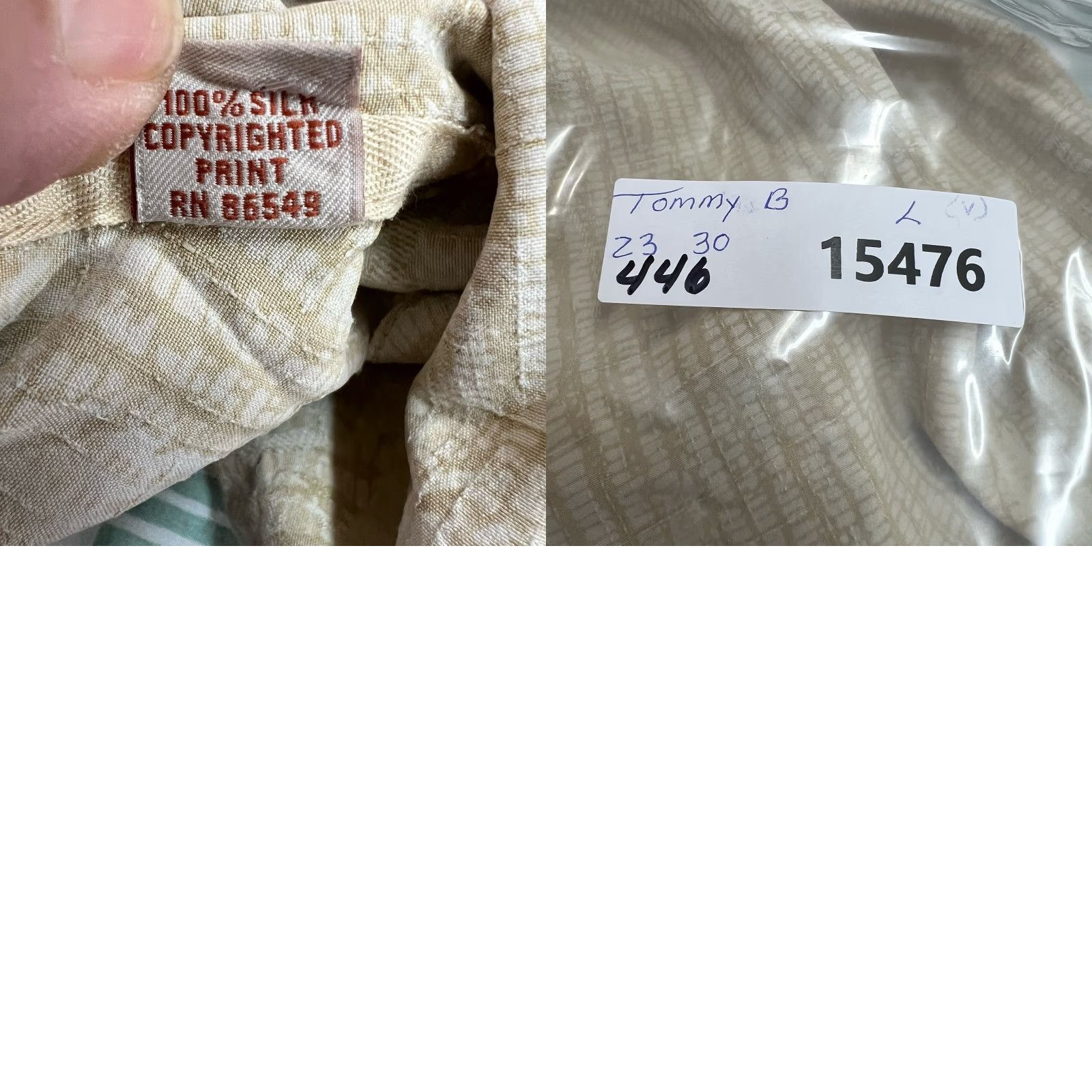 Tommy Bahama Tommy Bahama Shirt Adult Large Beige Silk Floral Button-Up Short Sleeve Hawaiian Mens Size US L / EU 52-54 / 3 - 8 Thumbnail