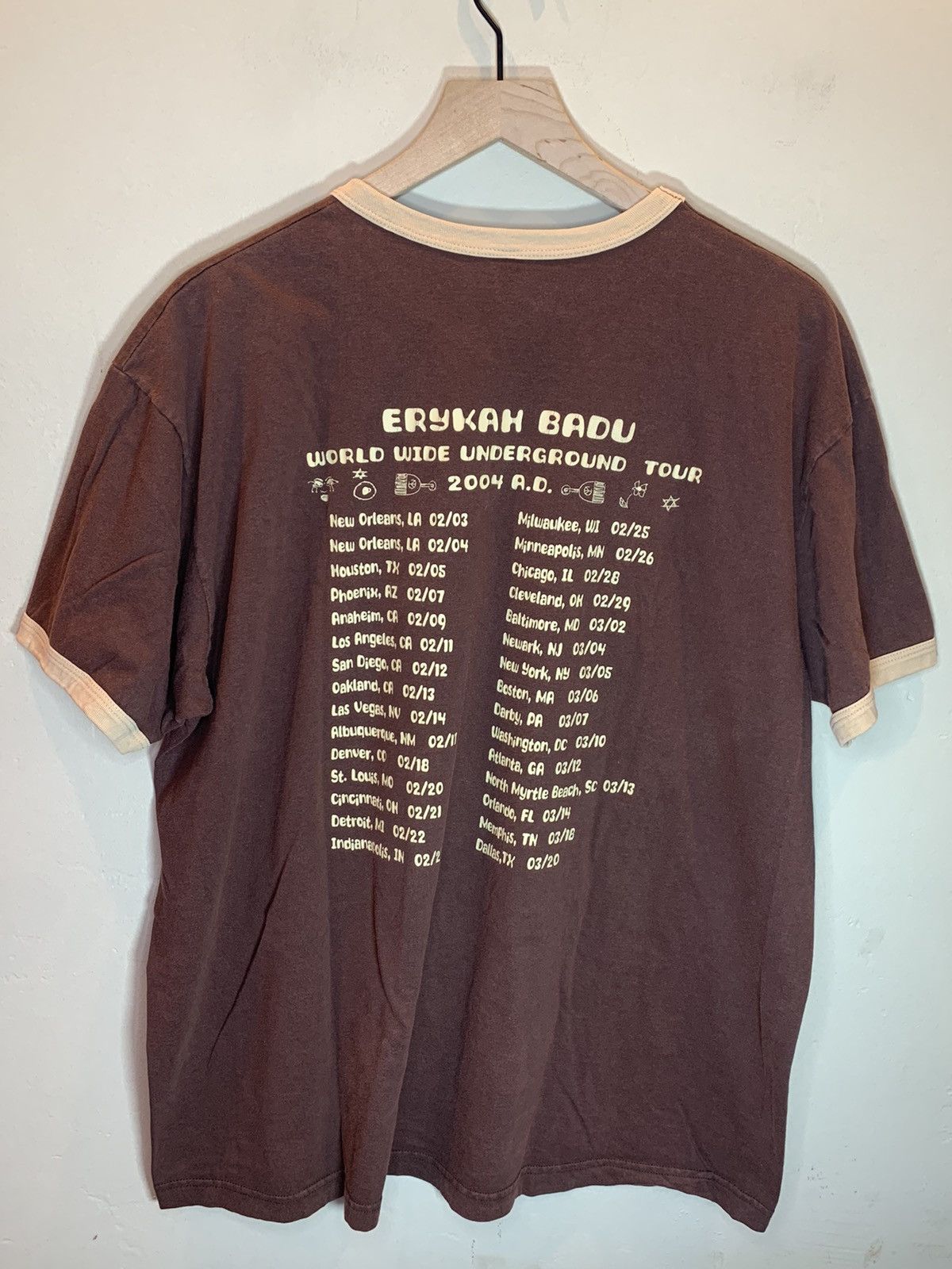 Band Tees *RARE* Vintage Erykah Badu World Wide Underground Tour Shirt Size US XXL / EU 58 / 5 - 2 Thumbnail