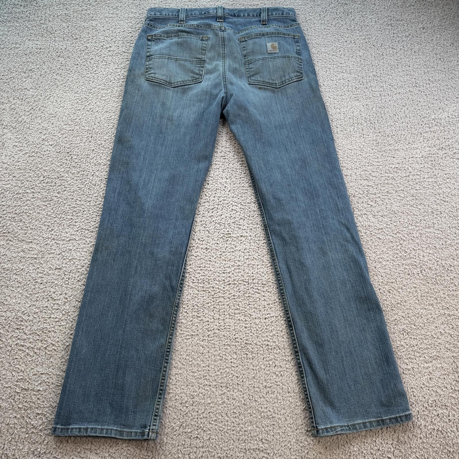 Carhartt Carhartt Men Relaxed Fit Jeans 32x30 Blue Denim Straight Leg Size US 32 / EU 48 - 2 Thumbnail