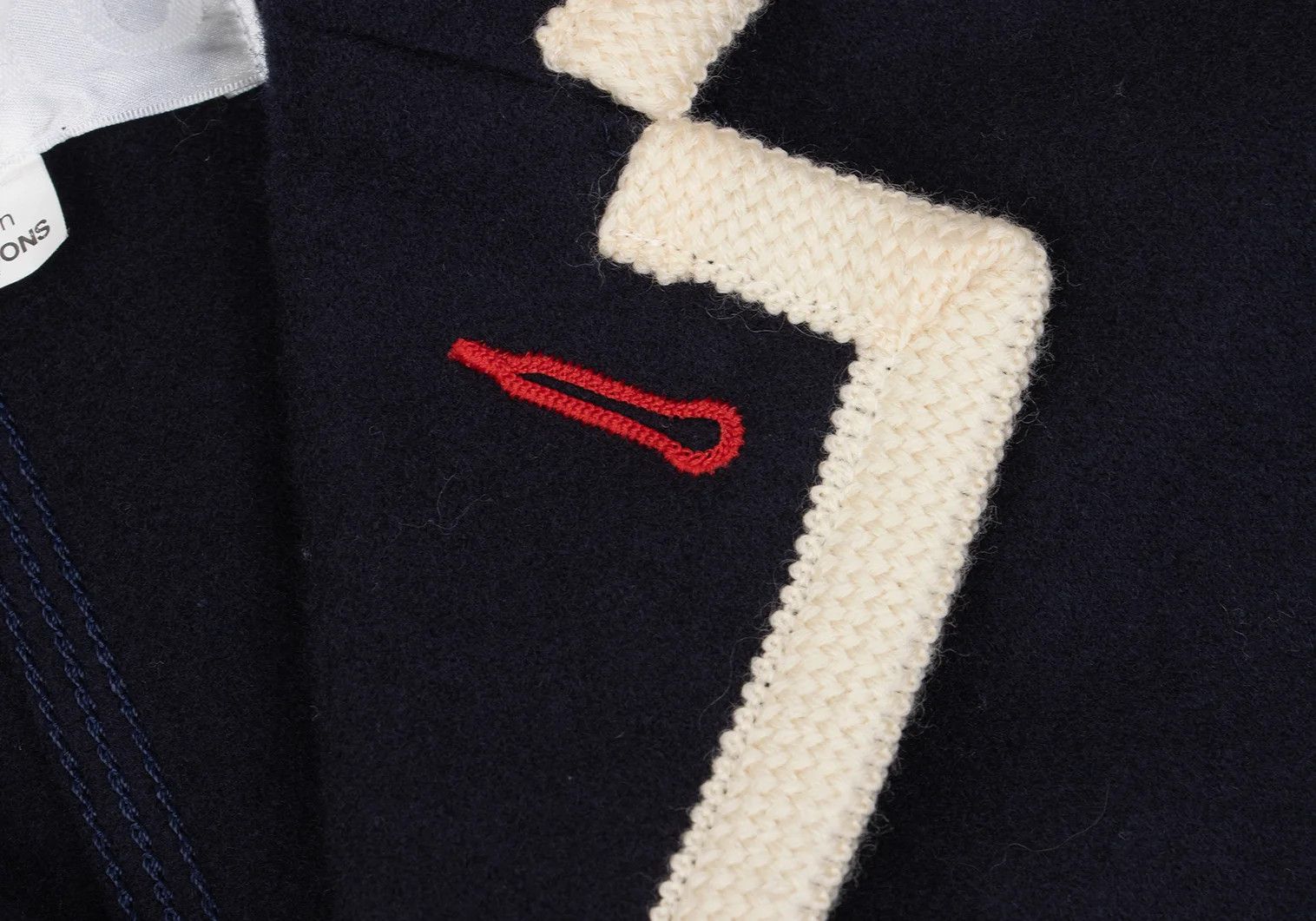 Ganryu Wool Flannel Piping Design Jacket in Navy, Size S Size US S / EU 44-46 / 1 - 4 Thumbnail