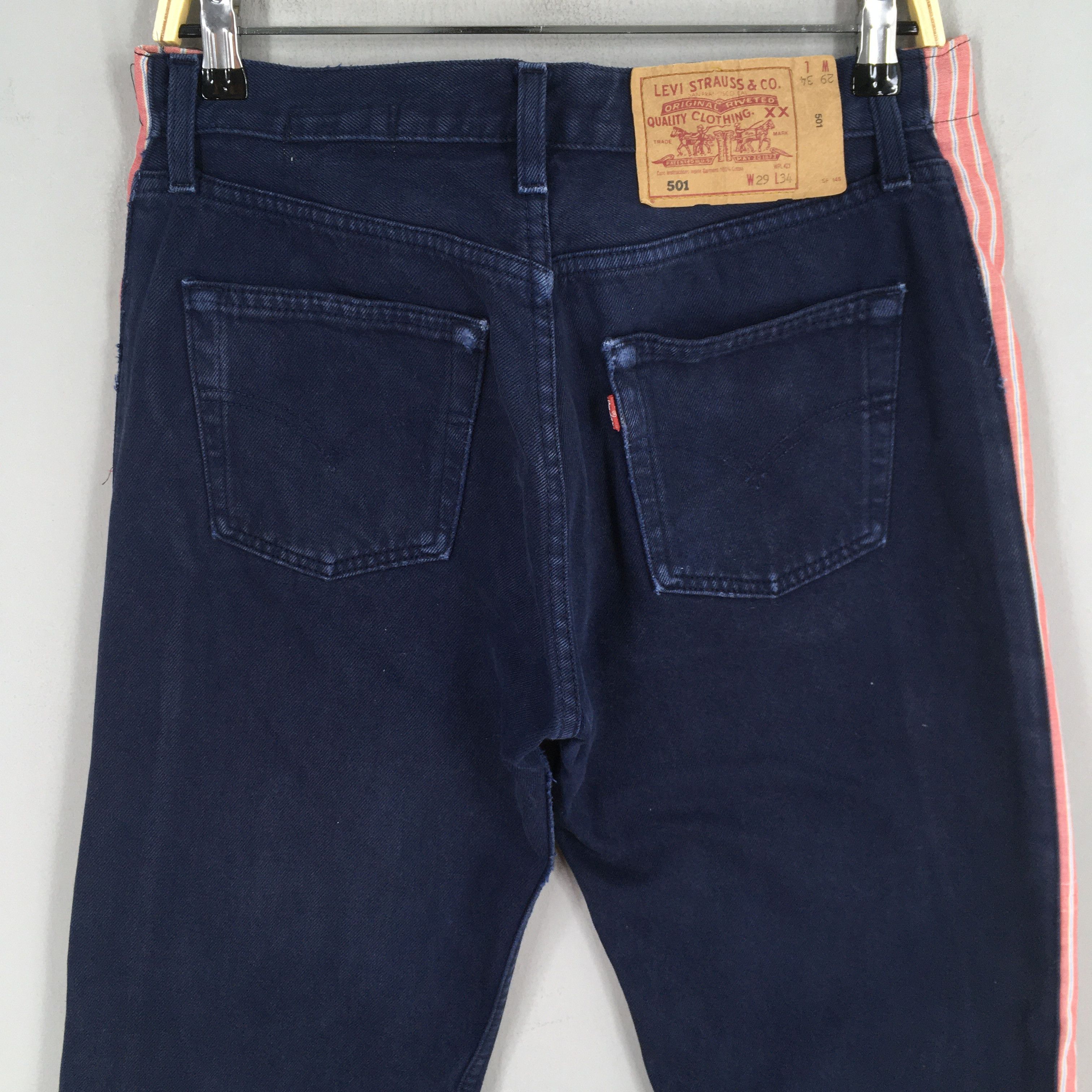 Levi's Size 29x30 Vintage 90s Levi's 501 Faded Blue Jeans S1435 Size US 29 - 10 Thumbnail