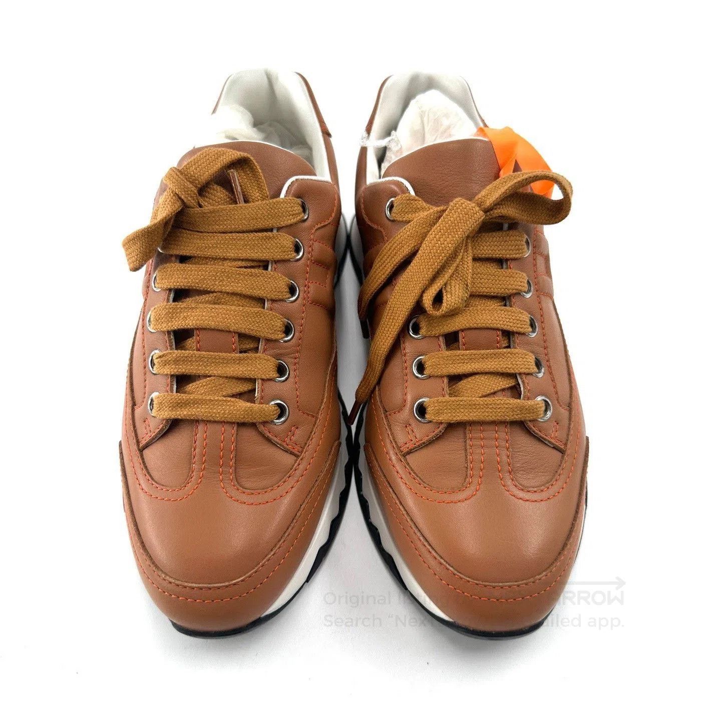 Hermes Hermes Calfskin Brown Sneakers. Size US 5.5 / IT 35.5 - 2 Thumbnail