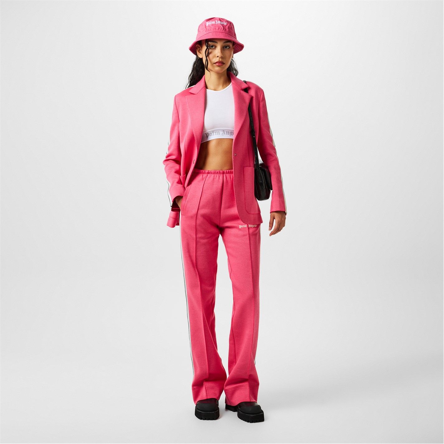 Palm Angels o1g2r1mq0325 Track Blazer in Fuchsia & White Size XS / US 0-2 / IT 36-38 - 6 Thumbnail