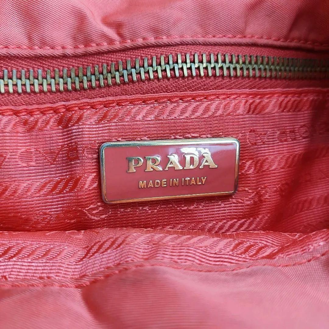 Prada Prada - Bomber Tessuto 2way Handbag Orange Pink Nylon Size ONE SIZE - 9 Thumbnail