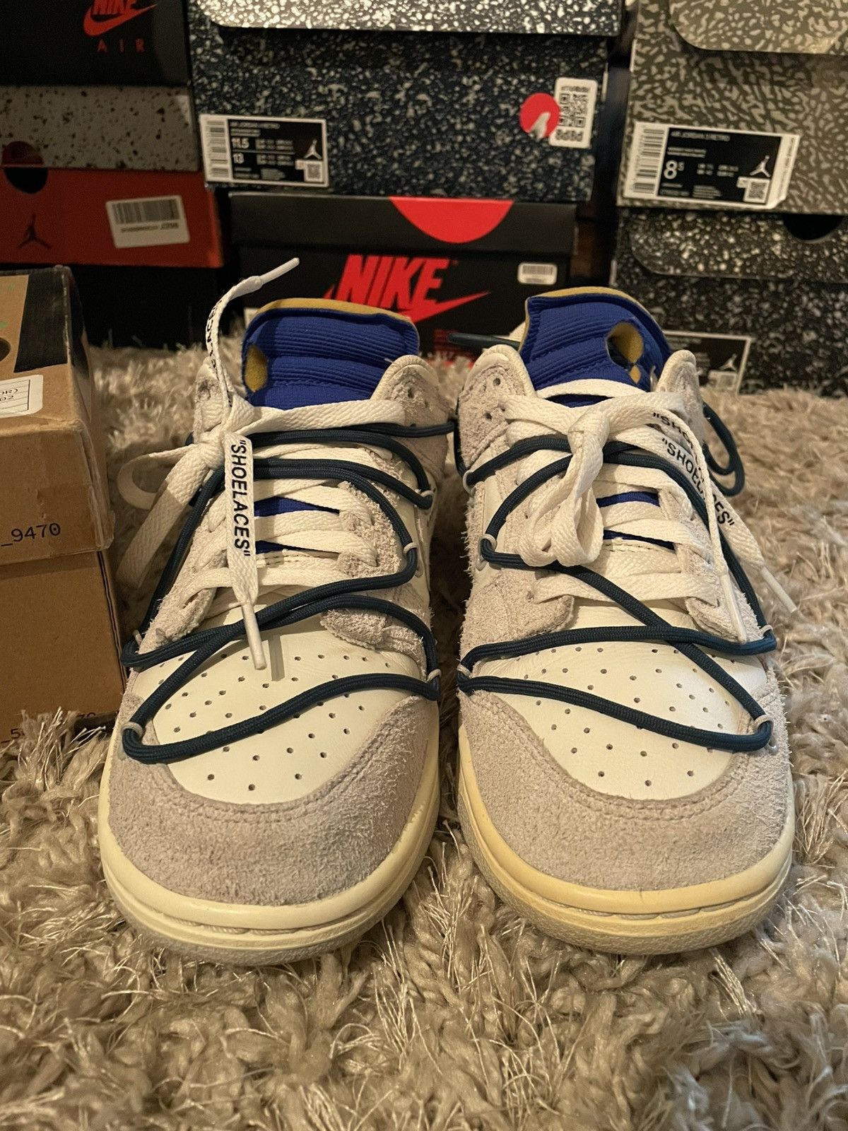 Nike × Off-White OFF WHITE x Nike Dunk Low Lot 16 Size US 8.5 / EU 41-42 - 4 Thumbnail