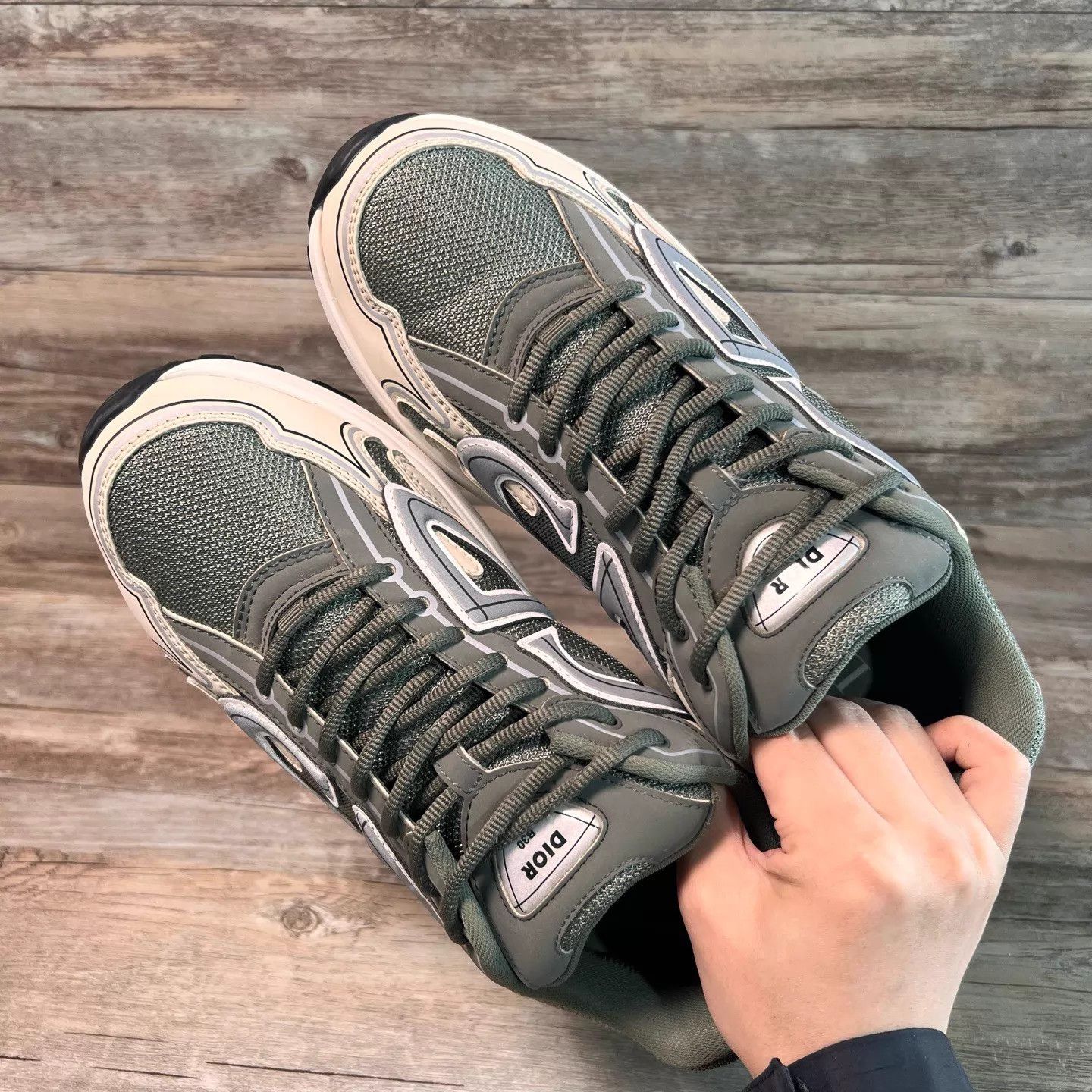 Dior Dior B30 sneakers gray-green olive green 43 Size US 10 / EU 43 - 5 Thumbnail