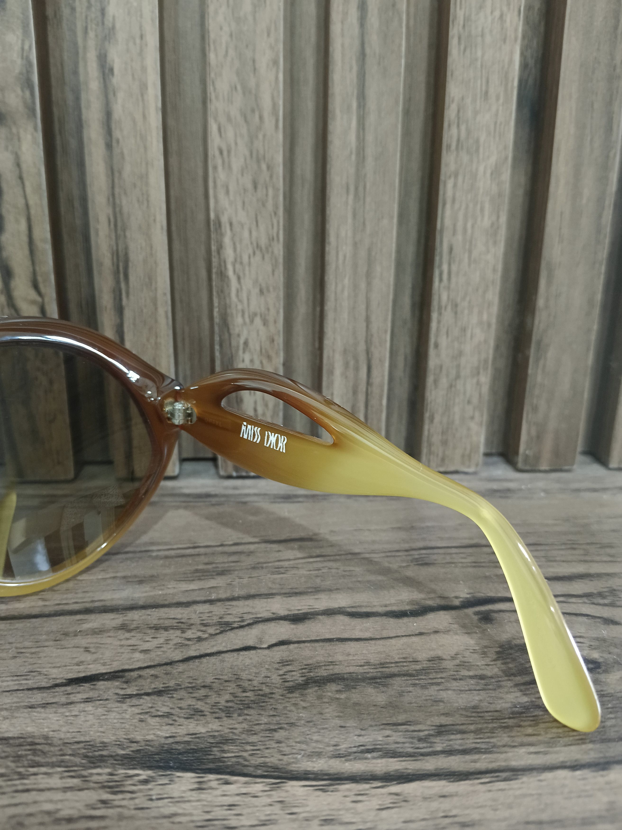 Dior Rare 70s Christian Dior Optyl - Translucent Amber Two-Tone Size ONE SIZE - 9 Thumbnail