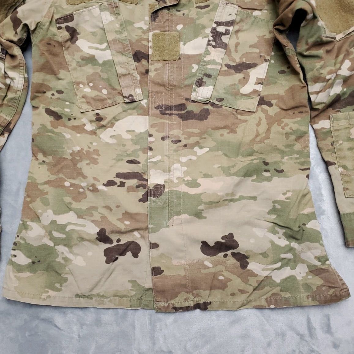 American Apparel VINTAGE Army Jacket Womens 33 Long Multicam Green Military Jacket Camouflage Cotton Blend Pockets Long Sleeve Buttons Casual Womens 33 Long Size XXS / US 00 / IT 34 - 2 Thumbnail