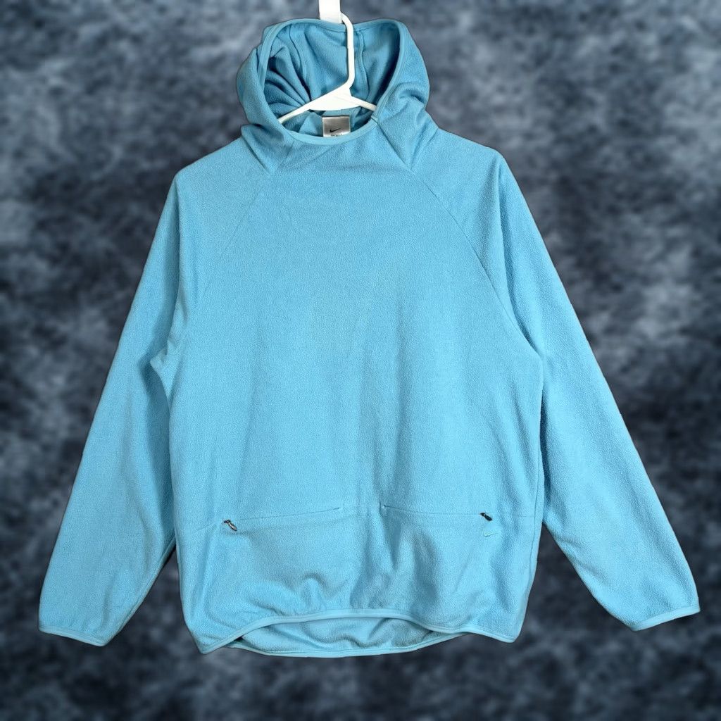 Nike VINTAGE Nike Therma Fleece Hoodie Women’s Small Blue Sweatshirt - Pullover, Knit, Sweatshirt, Activewear, 90s, Womens, Size S Size S / US 4 / IT 40 - 1 Thumbnail