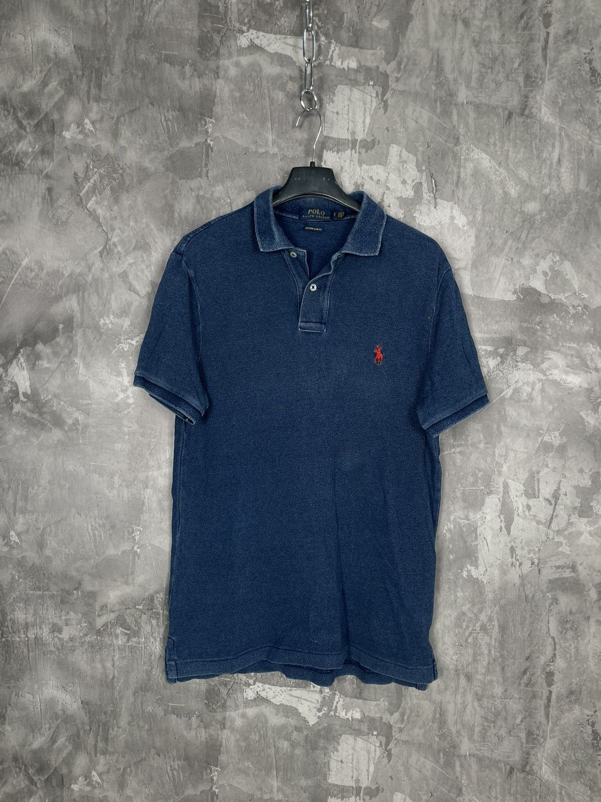 Polo Ralph Lauren × Vintage Vintage Polo Ralph Lauren Factory Faded Y2K Denim T-shirt Size US S / EU 44-46 / 1 - 1 Thumbnail