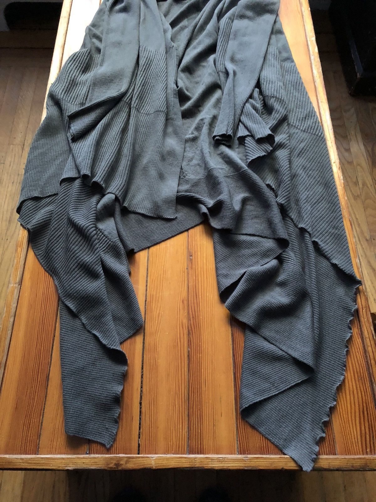 Rick Owens Phlegethon SS21 Long Draped Wool Cardigan | Grailed