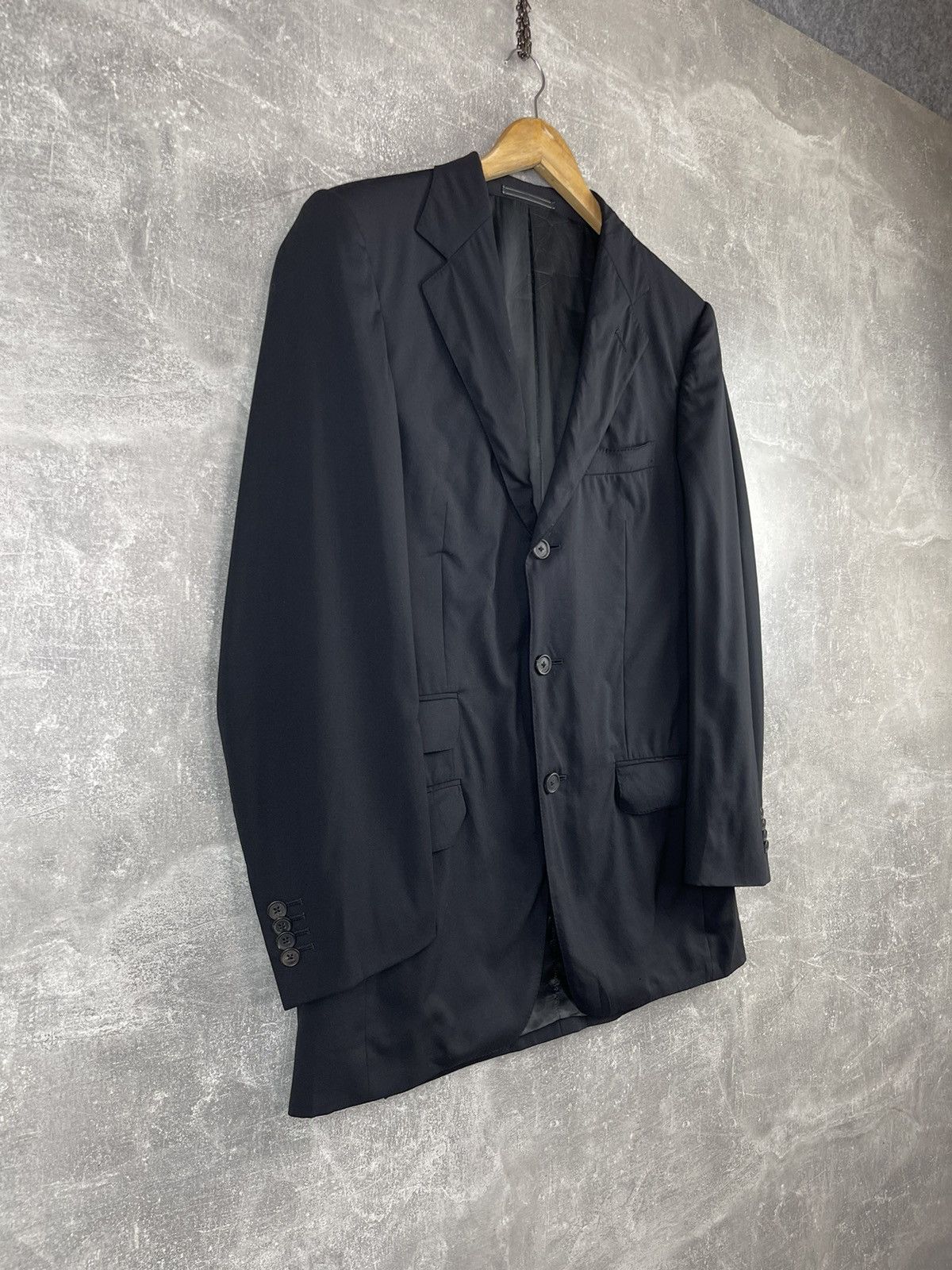 Gucci Gucci Wool Black Luxury 3 Button Blazer Tom Ford Era Size 46R - 5 Thumbnail