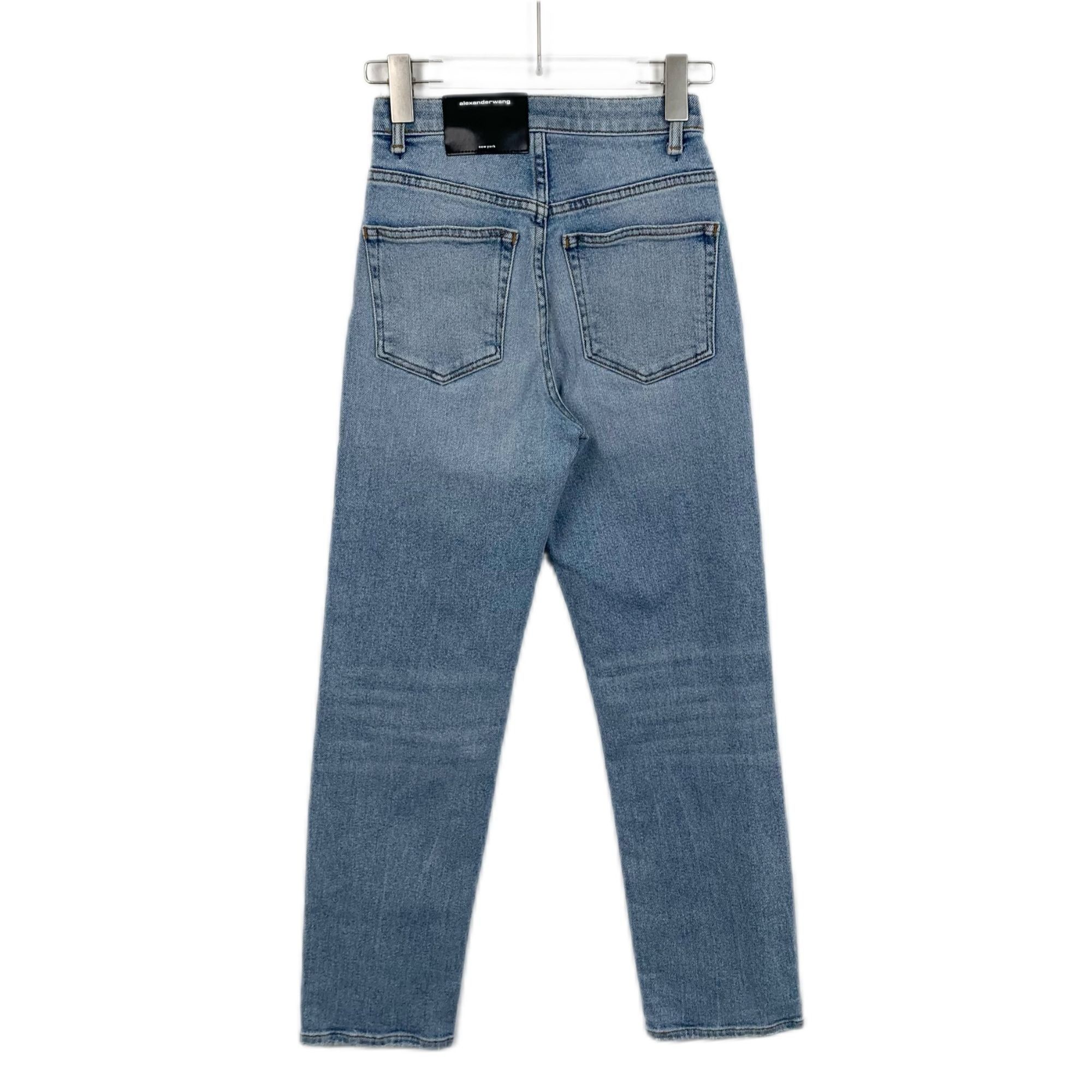 Alexander Wang Alexander Wang Womens High-Waisted Straight-Leg Denim Jeans Size 24" / US 00 / IT 34 - 2 Thumbnail