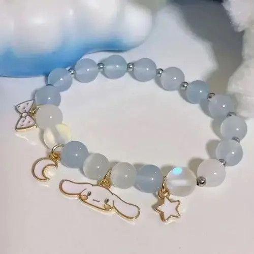 Other White Blue Elastic Rope Cinnamoroll Kuromi Cartoon Bracelets Size ONE SIZE - 4 Thumbnail