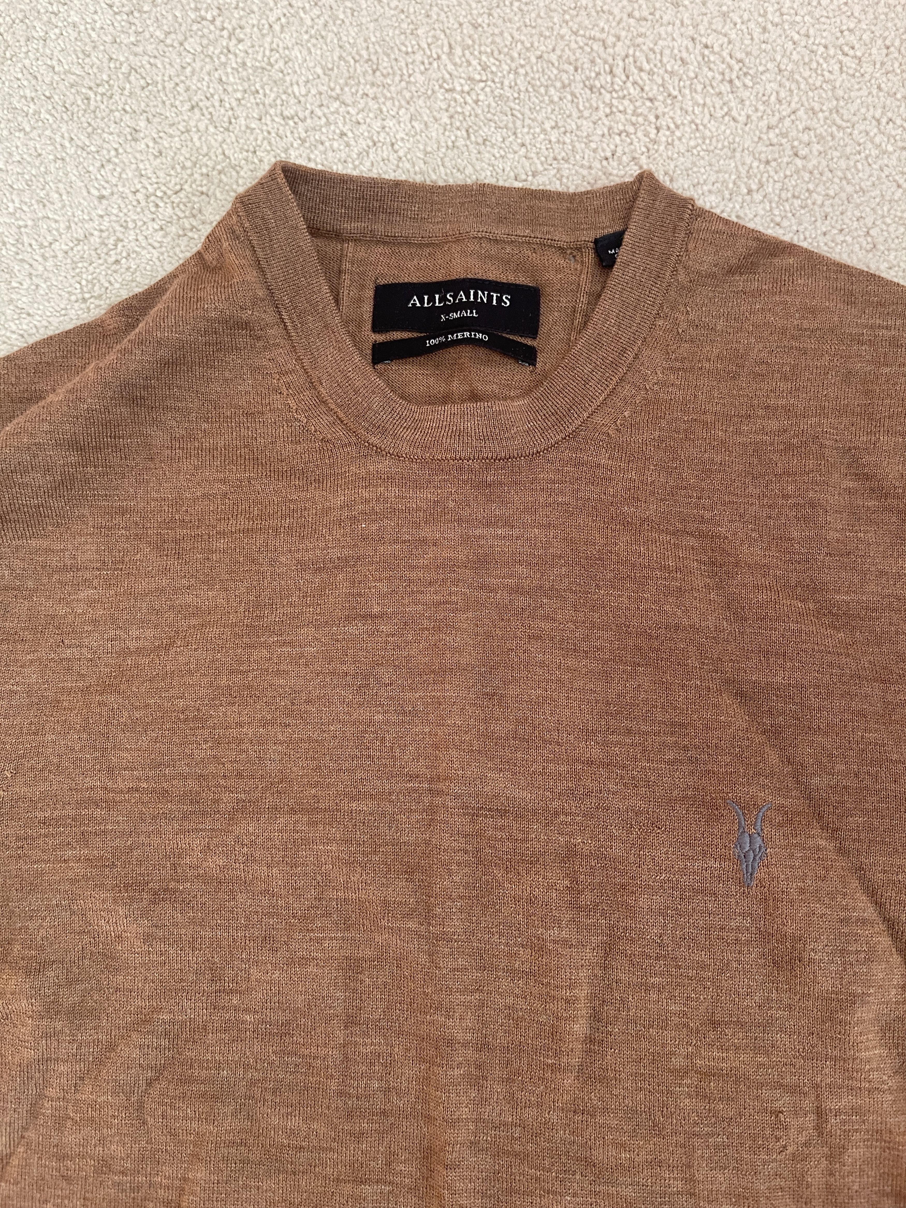 Allsaints All Saints Brown Merino Wool Long Sleeve XS Sweater Size US XS / EU 42 / 0 - 2 Thumbnail