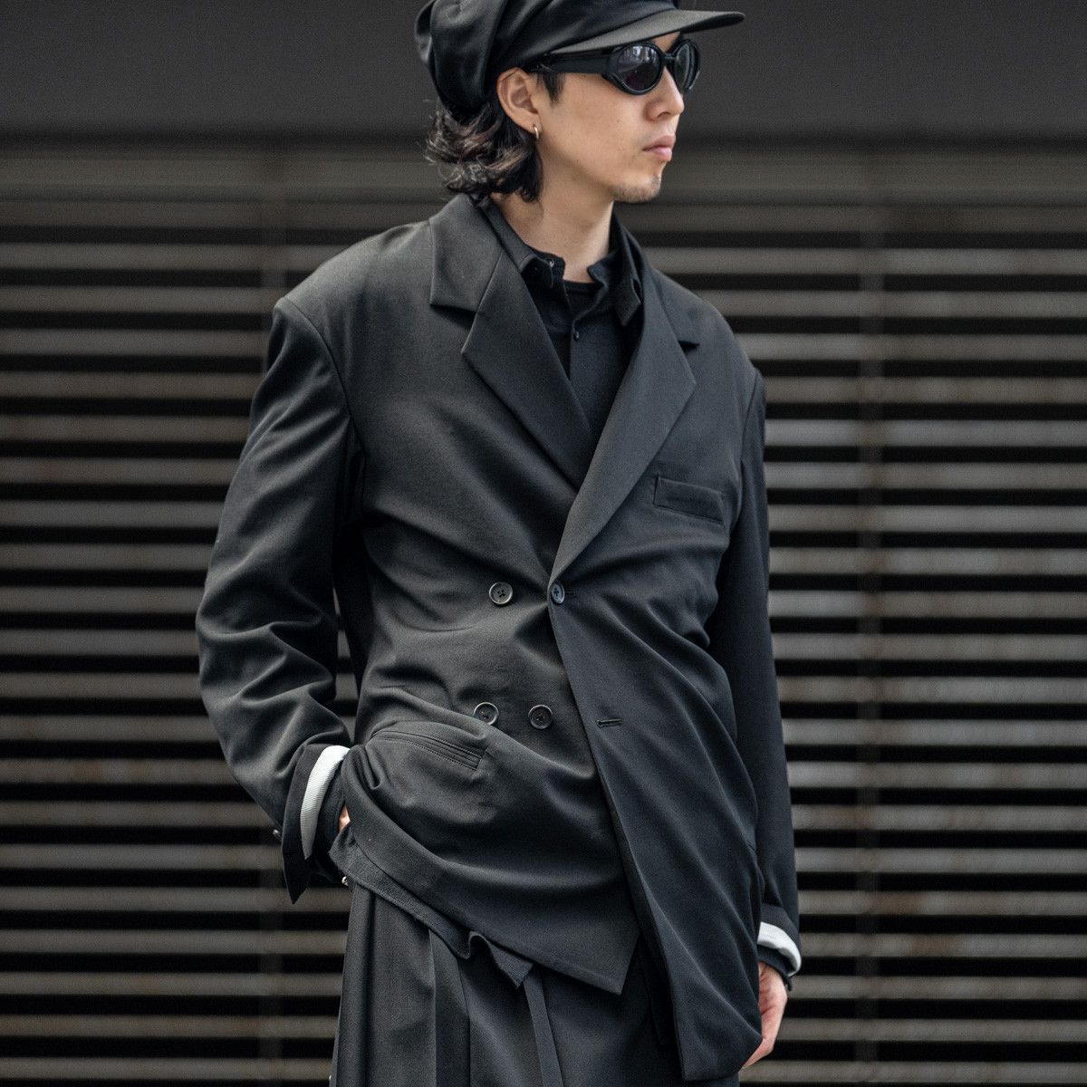 Yohji Yamamoto Yohji Yamamoto Pour Homme W/GABARDINE DRAPING JACKET BLAZER Size US M / EU 48-50 / 2 - 10 Thumbnail