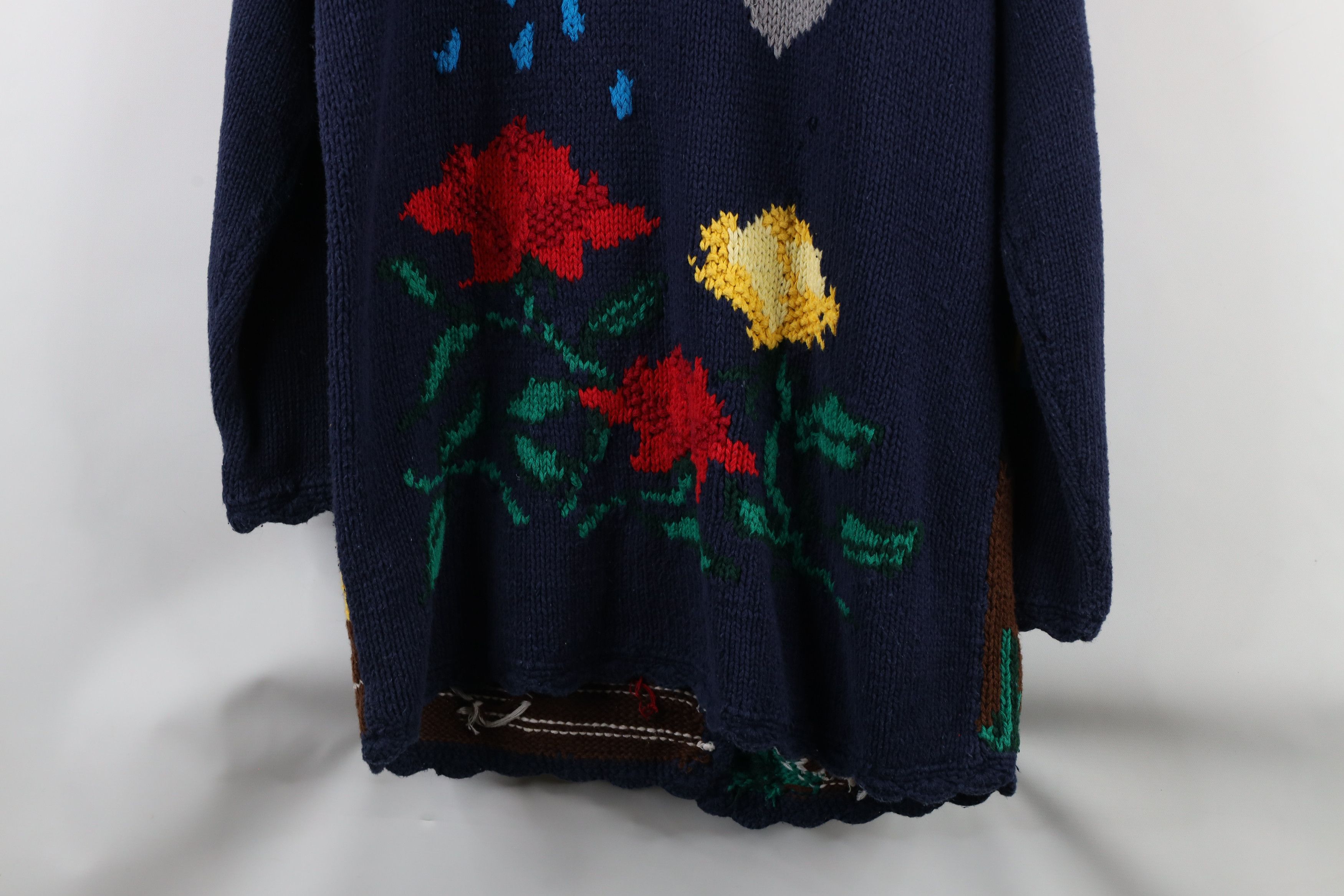Vintage Vintage 90s Country Primitive Garden Nature Cardigan Sweater Size L / US 10 / IT 46 - 16 Thumbnail