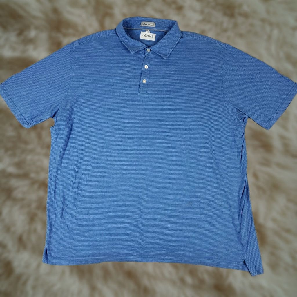 Peter Millar Peter Millar Polo Shirt Mens 2XL Blue Striped Cotton Short Sleeve Polo Shirt Polo Mens 2XL Blue Striped Cotton Short Sleeve Size US XXL / EU 58 / 5 - 1 Thumbnail