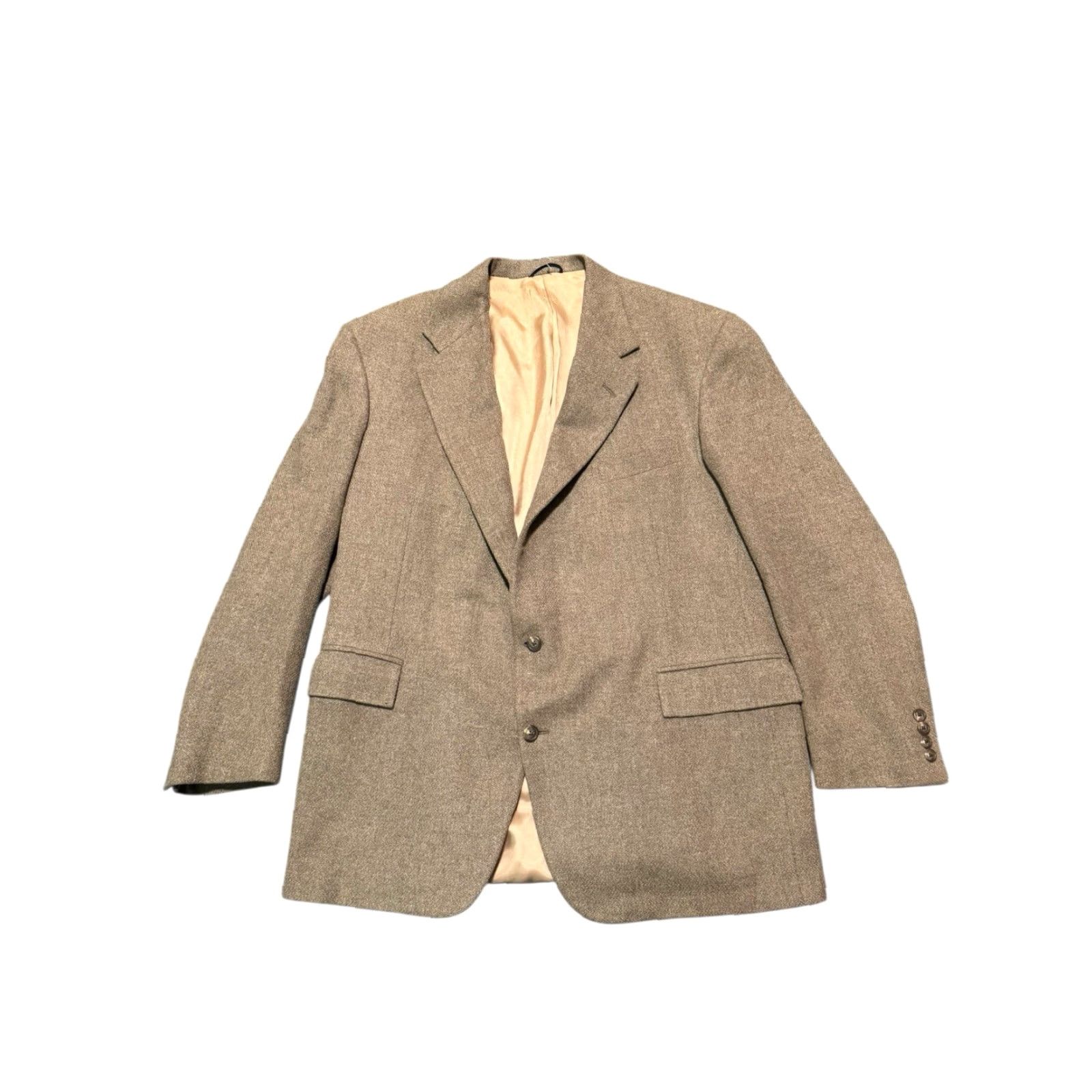 Polo Ralph Lauren VINTAGE Polo Ralph Lauren Blue Label Blazer Jacket 46R Tweed Wool Tan Sport Coat Men M Size US XXL / EU 58 / 5 - 2 Thumbnail