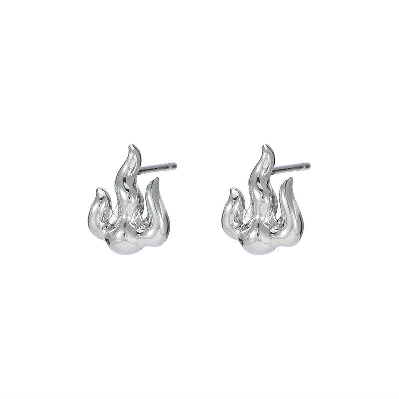 Jewelry Fire Dark Earrings One Pairs Chrome Jewelry Size ONE SIZE - 5 Thumbnail