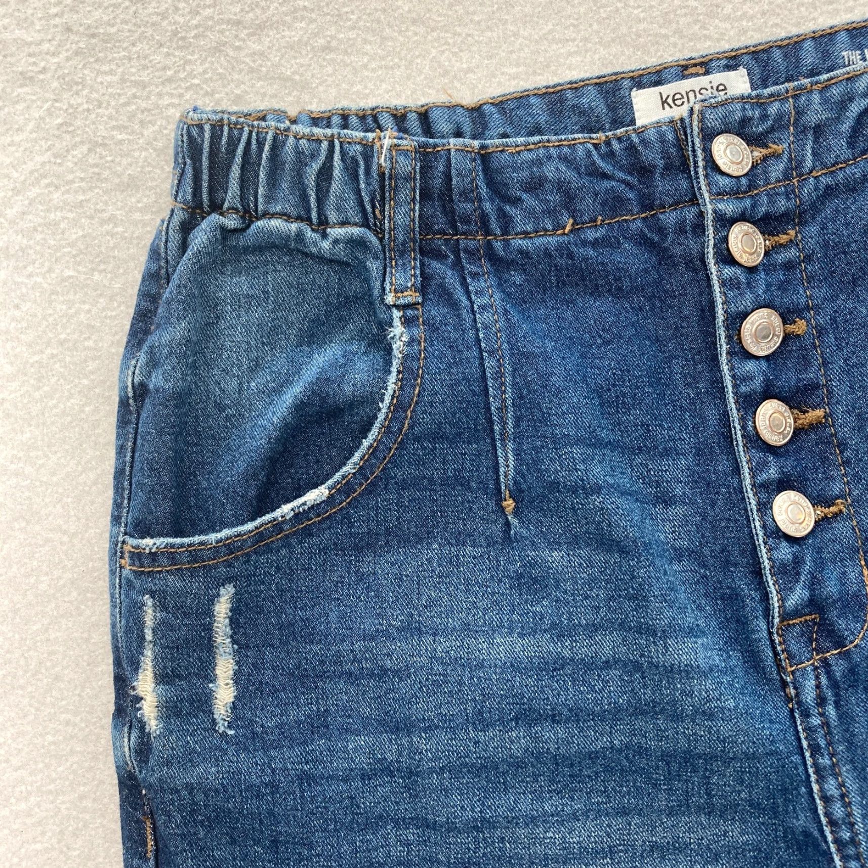Vintage Kensie Jeans Barrel High Rise Women's 10/30 Blue Denim Button Fly Denim Jeans 90s Retro Luxe Luxe Vintage Size 32" / US 10 / IT 46 - 3 Thumbnail