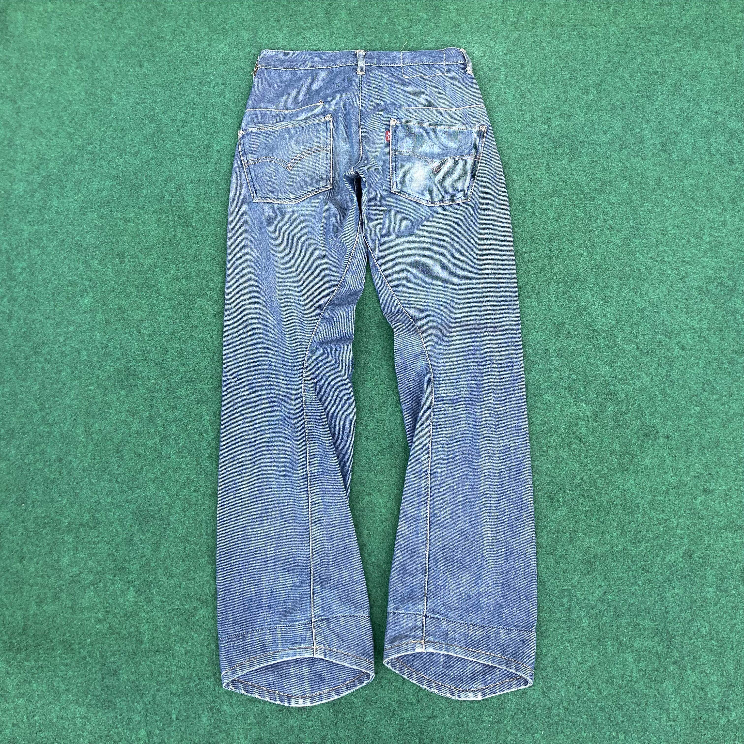 Levi's × Vintage 28x31 Vtg Levis Engineered Kimura Blue Denim Button Jeans Size US 28 / EU 44 - 13 Thumbnail