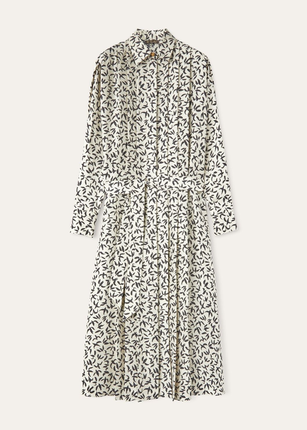 Loro Piana o1srvl11e0825 FAO7022 Lorely Midi Dress in White/Black Size M / US 6-8 / IT 42-44 - 1 Thumbnail