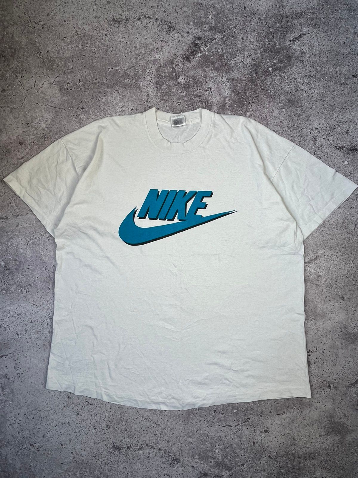 Pre-owned Nike X Vintage Nike Vintage T-shirt 80's-90's In White