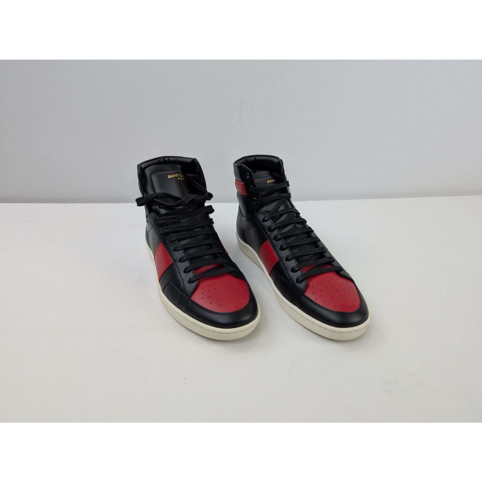 Saint Laurent Paris o1rshd1 Alpha Sigma SL10H Hi Top Sneakers in Red/Black Size US 10 / EU 43 - 7 Thumbnail