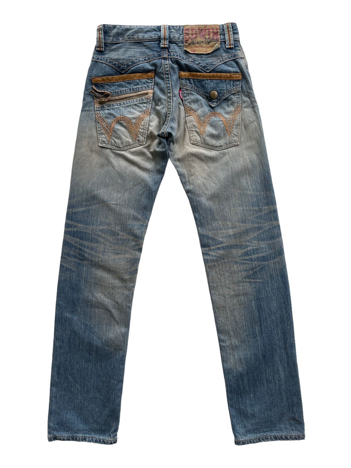 Japanese Brand Vintage Edwin Washed Mud-Dyed Denim Size US 28 / EU 44 - 2 Thumbnail